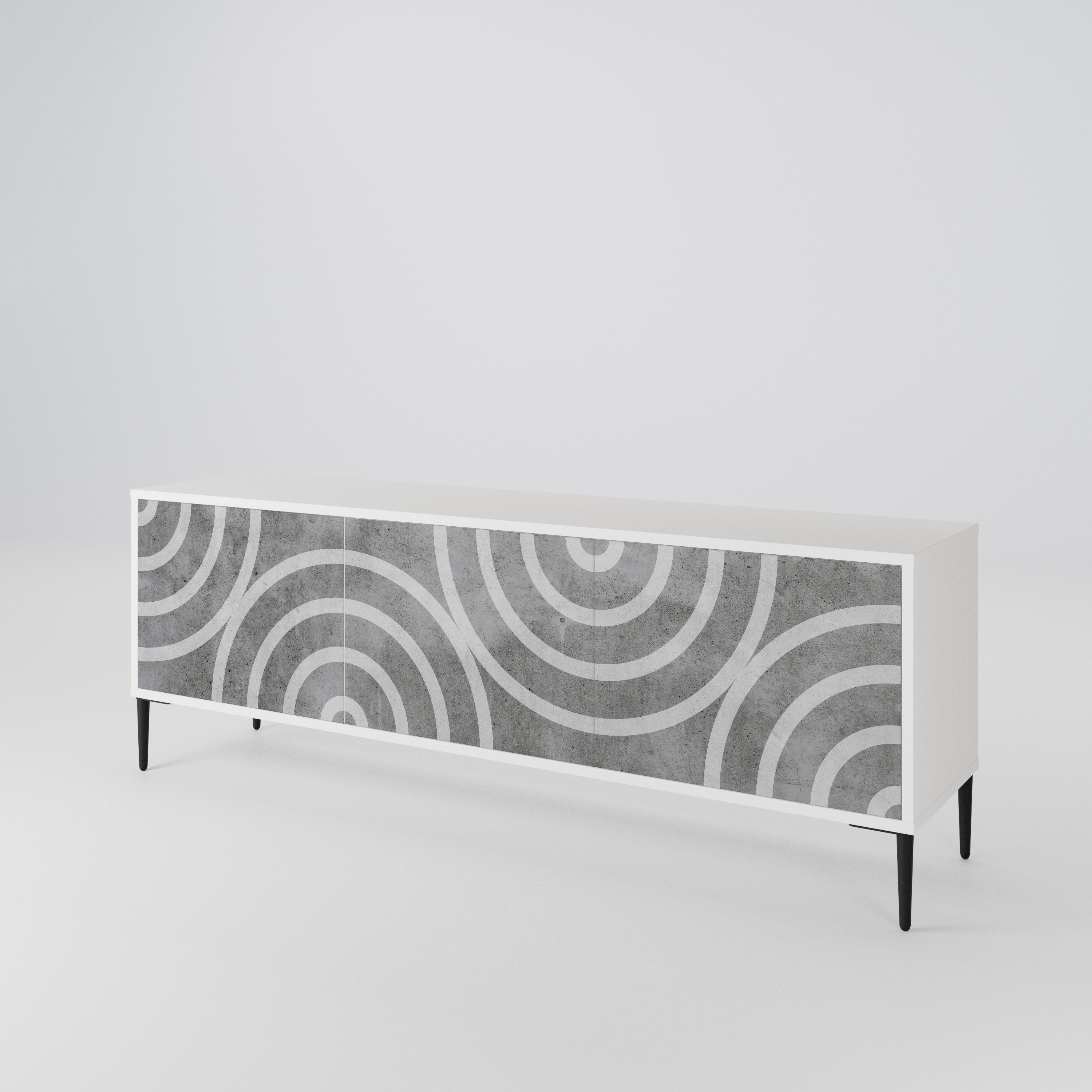 CIRCLE CONCRETE 3-türiges TV-Lowboard