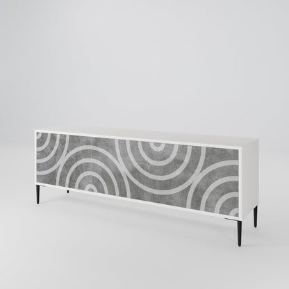CIRCLE CONCRETE 3-türiges TV-Lowboard