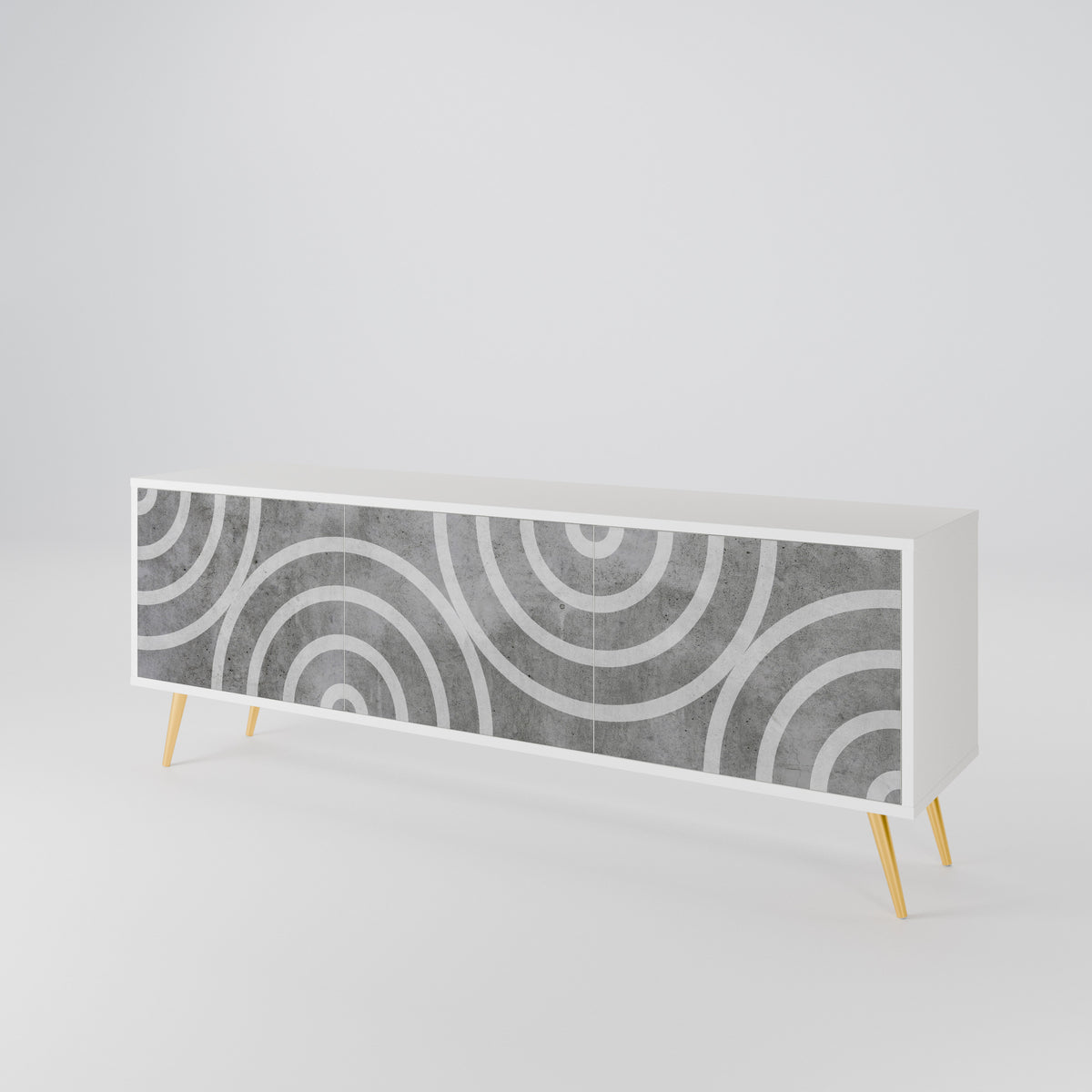 CIRCLE CONCRETE 3-türiges TV-Lowboard