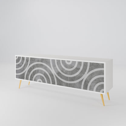 CIRCLE CONCRETE 3-türiges TV-Lowboard
