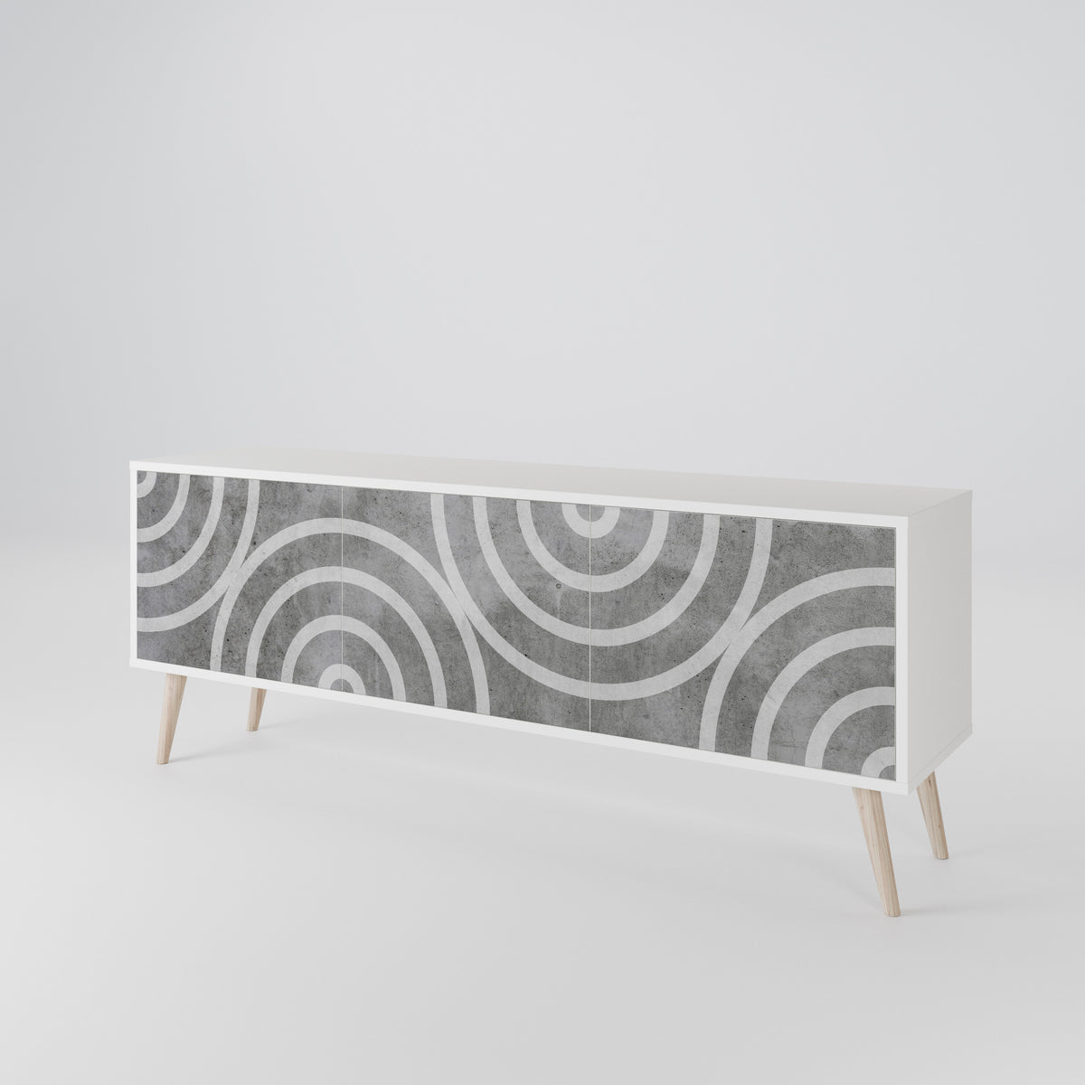 CIRCLE CONCRETE 3-türiges TV-Lowboard