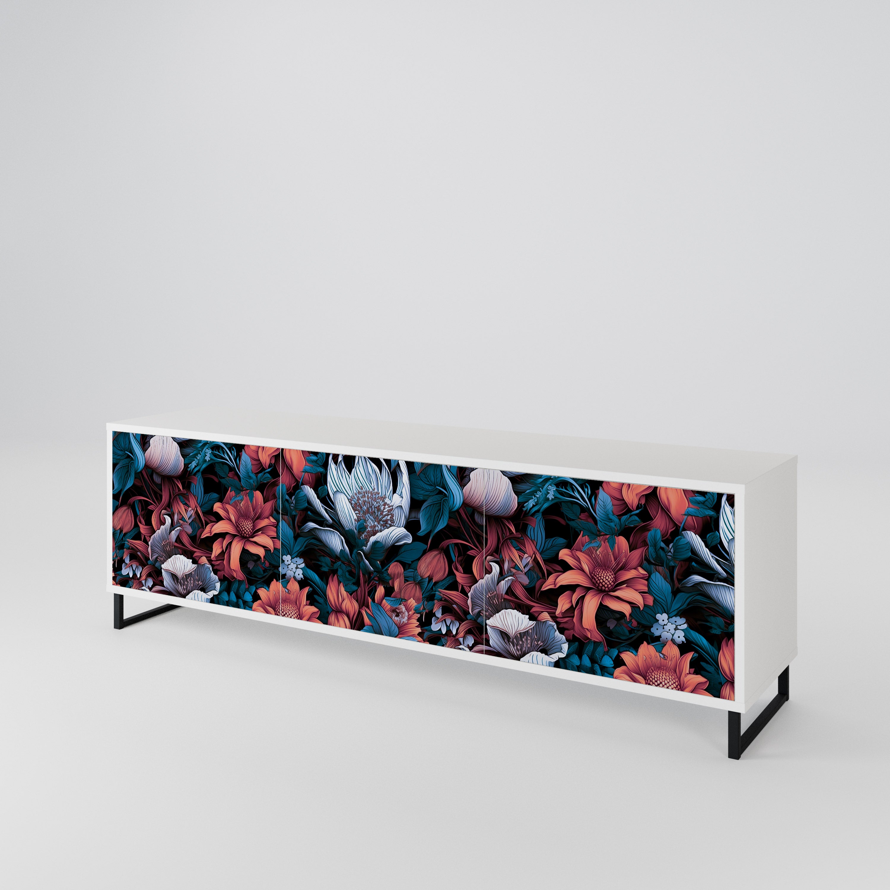 ETHEREAL BLOSSOMS 3-türiges TV-Lowboard