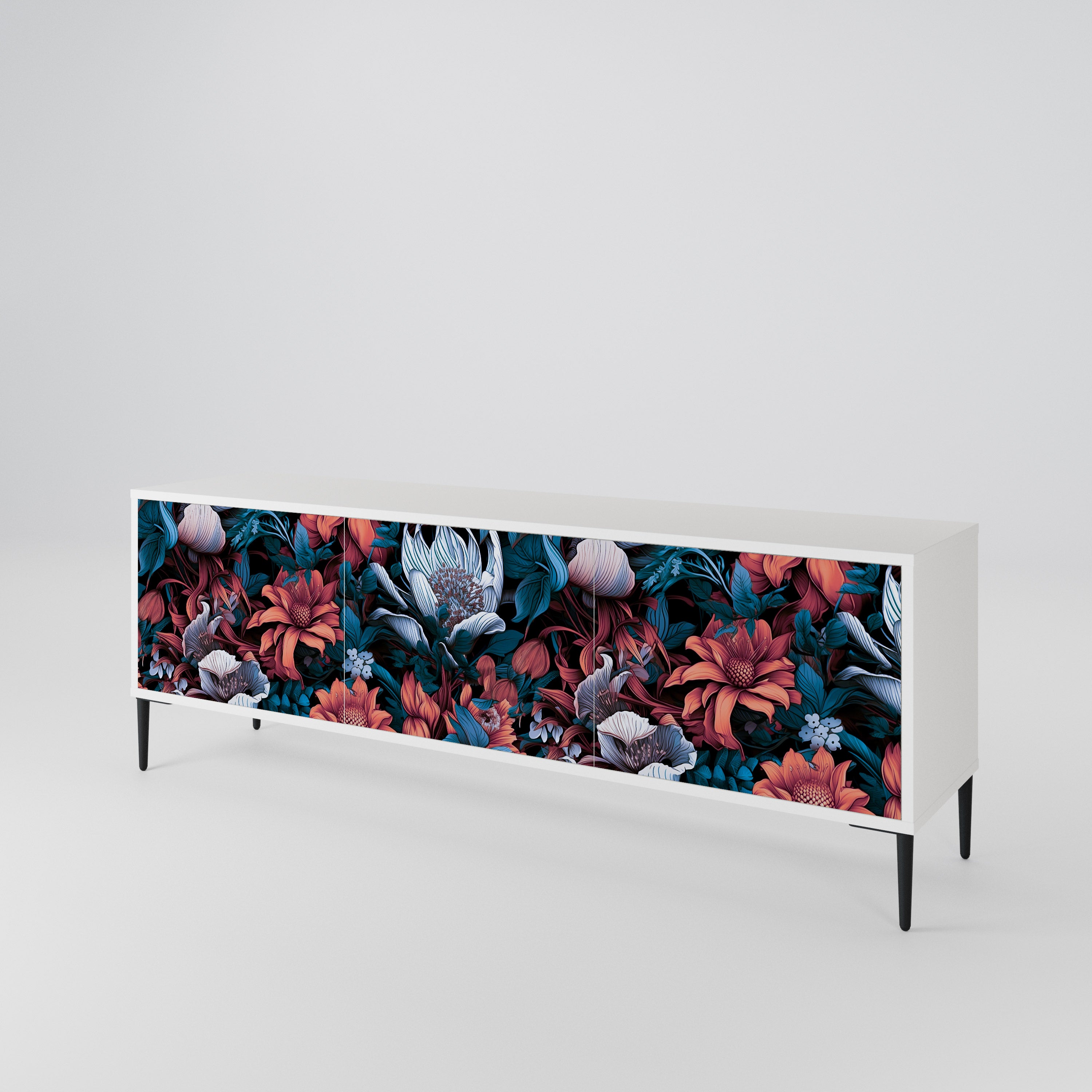 ETHEREAL BLOSSOMS 3-türiges TV-Lowboard