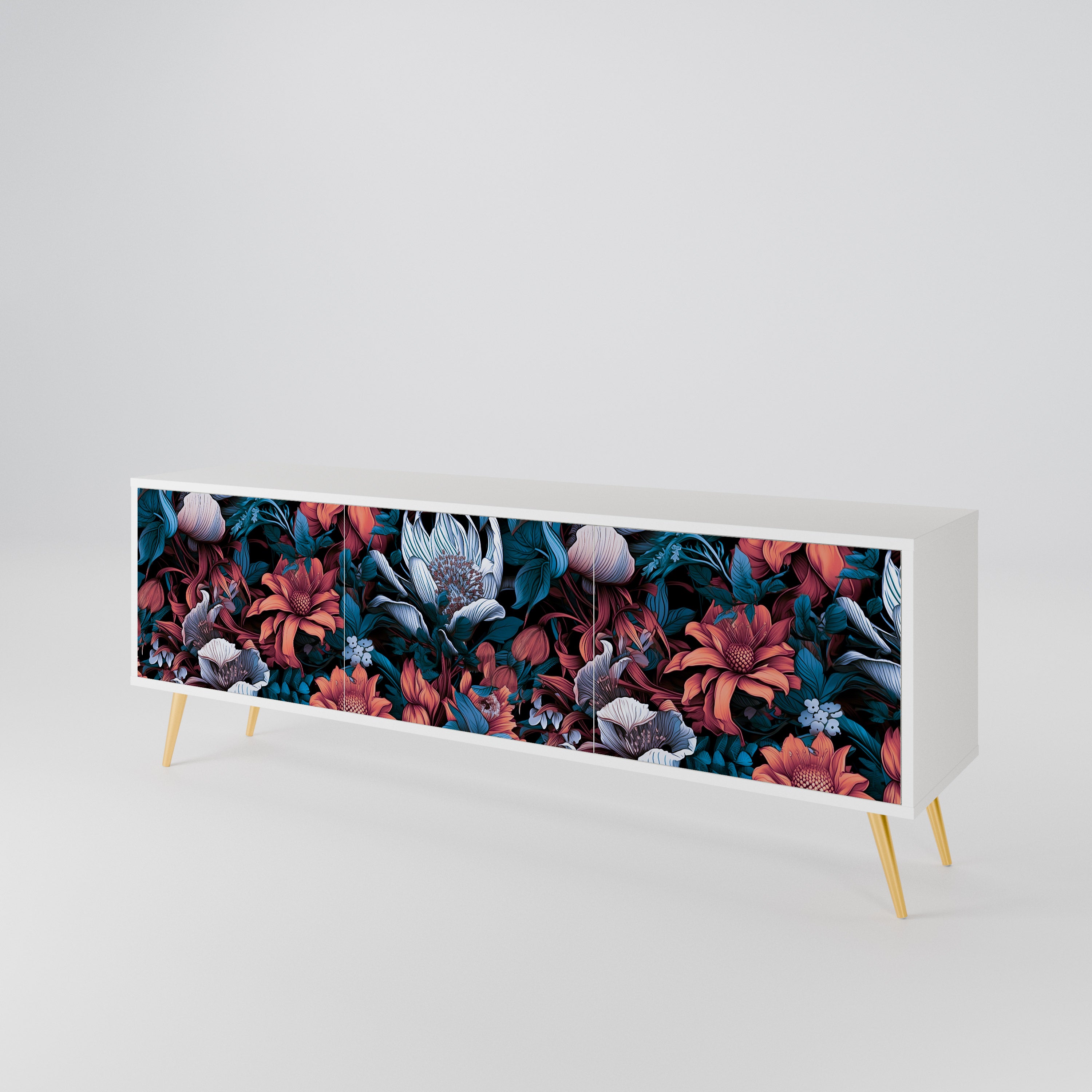 ETHEREAL BLOSSOMS 3-türiges TV-Lowboard