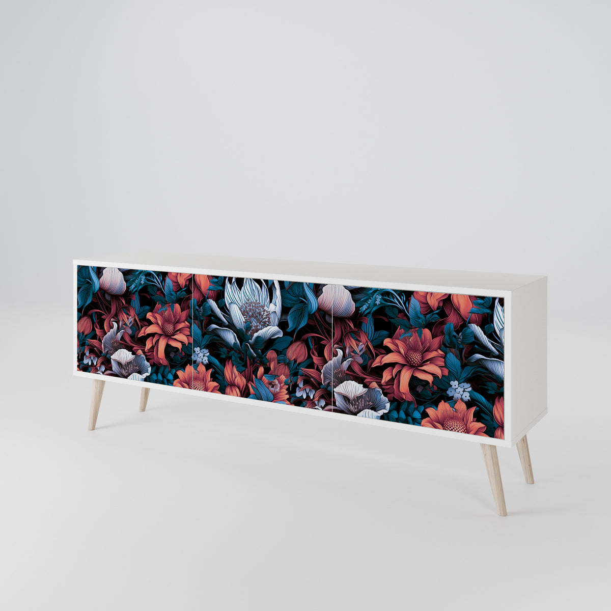 ETHEREAL BLOSSOMS 3-türiges TV-Lowboard