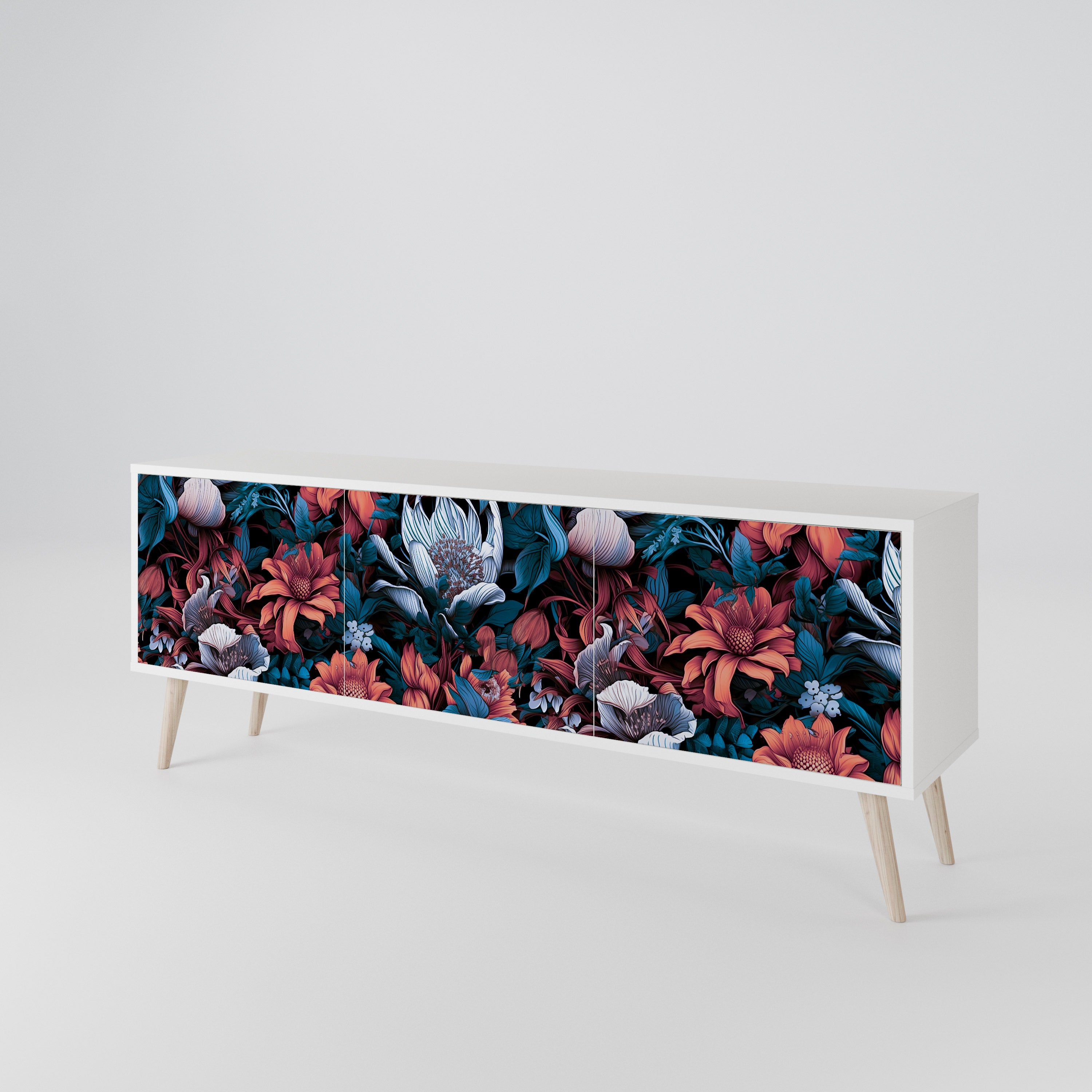 ETHEREAL BLOSSOMS 3-türiges TV-Lowboard