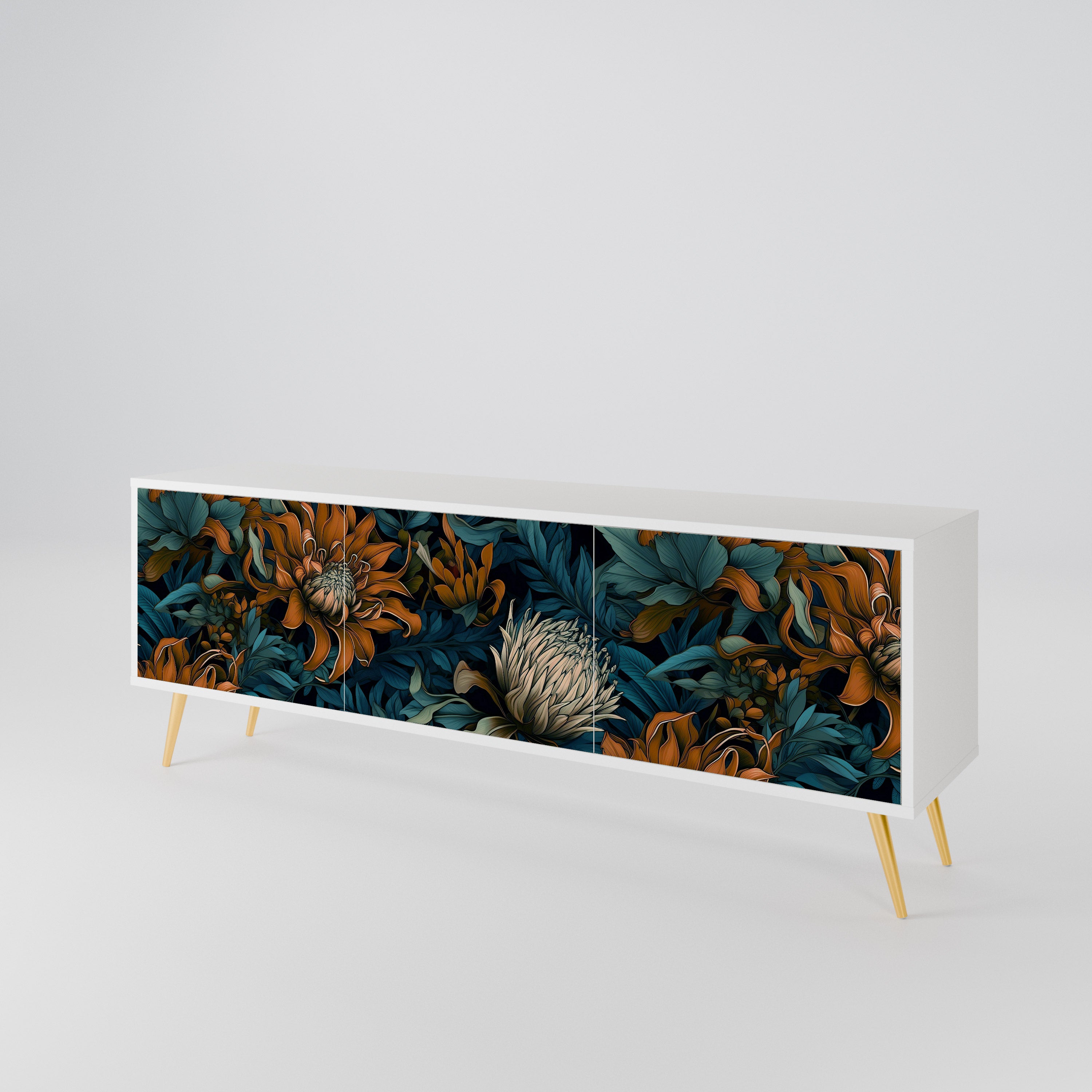 MORNING BLOOM 3-türiges TV-Lowboard
