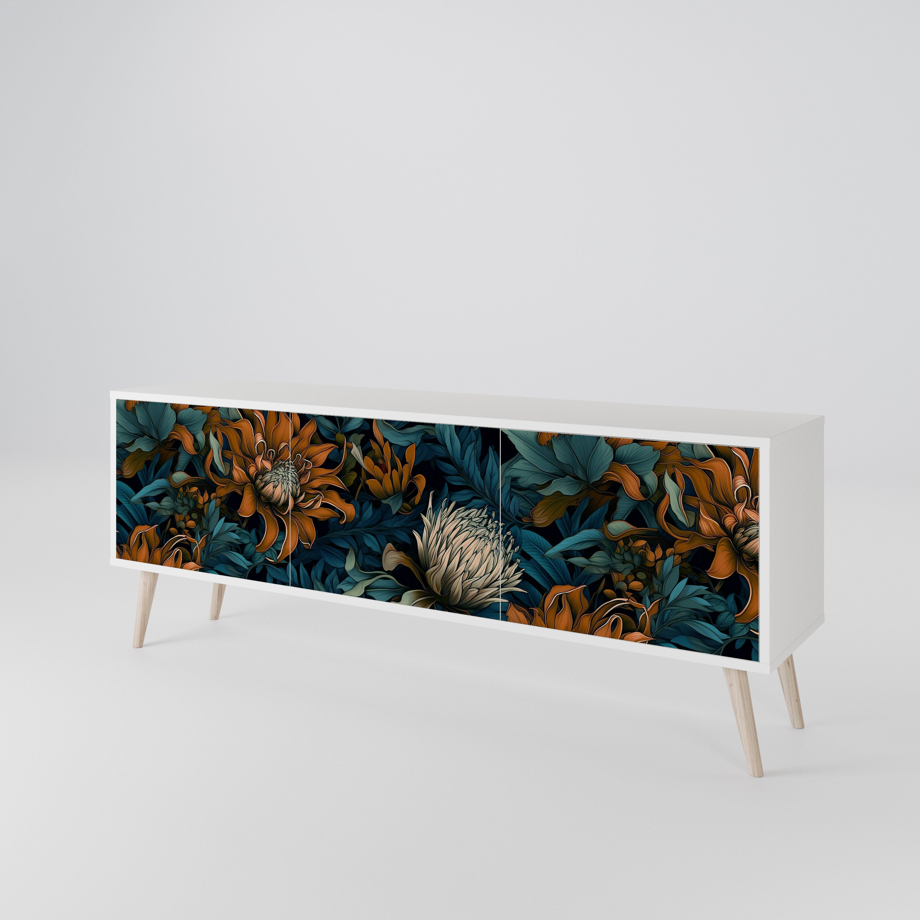 MORNING BLOOM 3-türiges TV-Lowboard