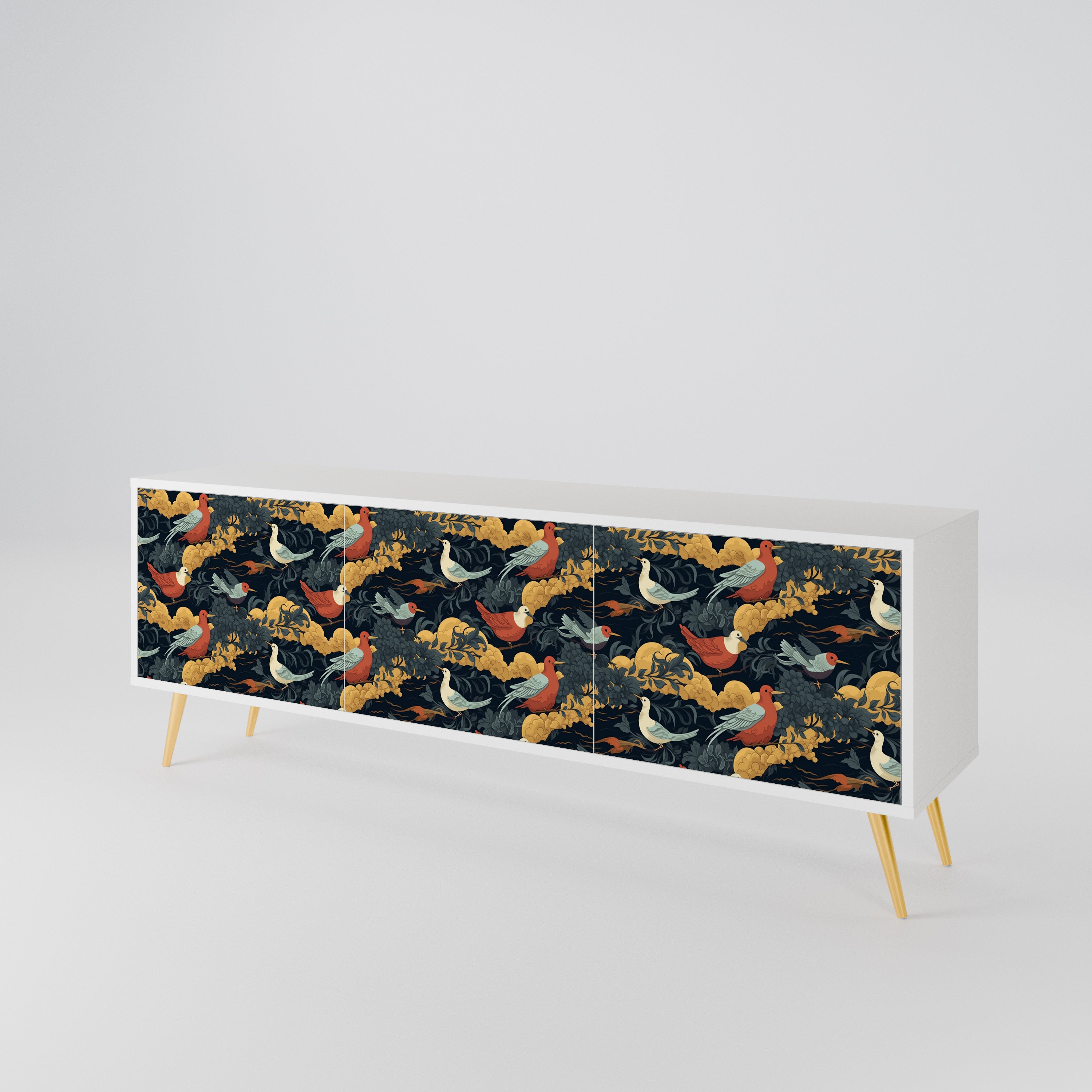 FOWLY DAZE 3-Door TV Cabinet