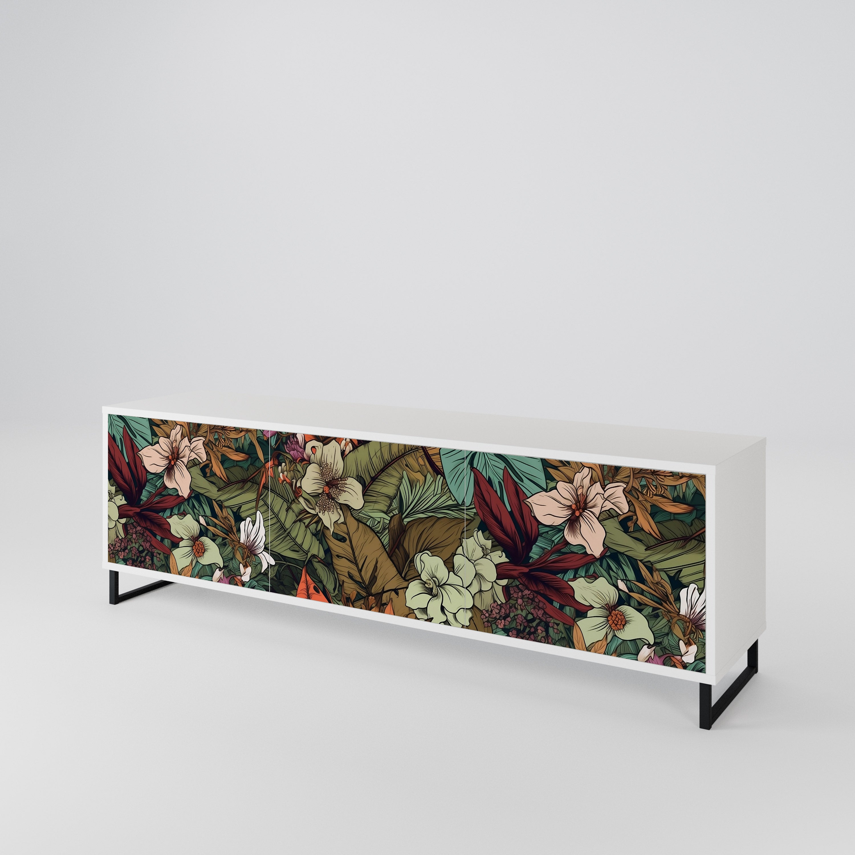 BOTANICAL EMERGENCE 3-Door TV Cabinet