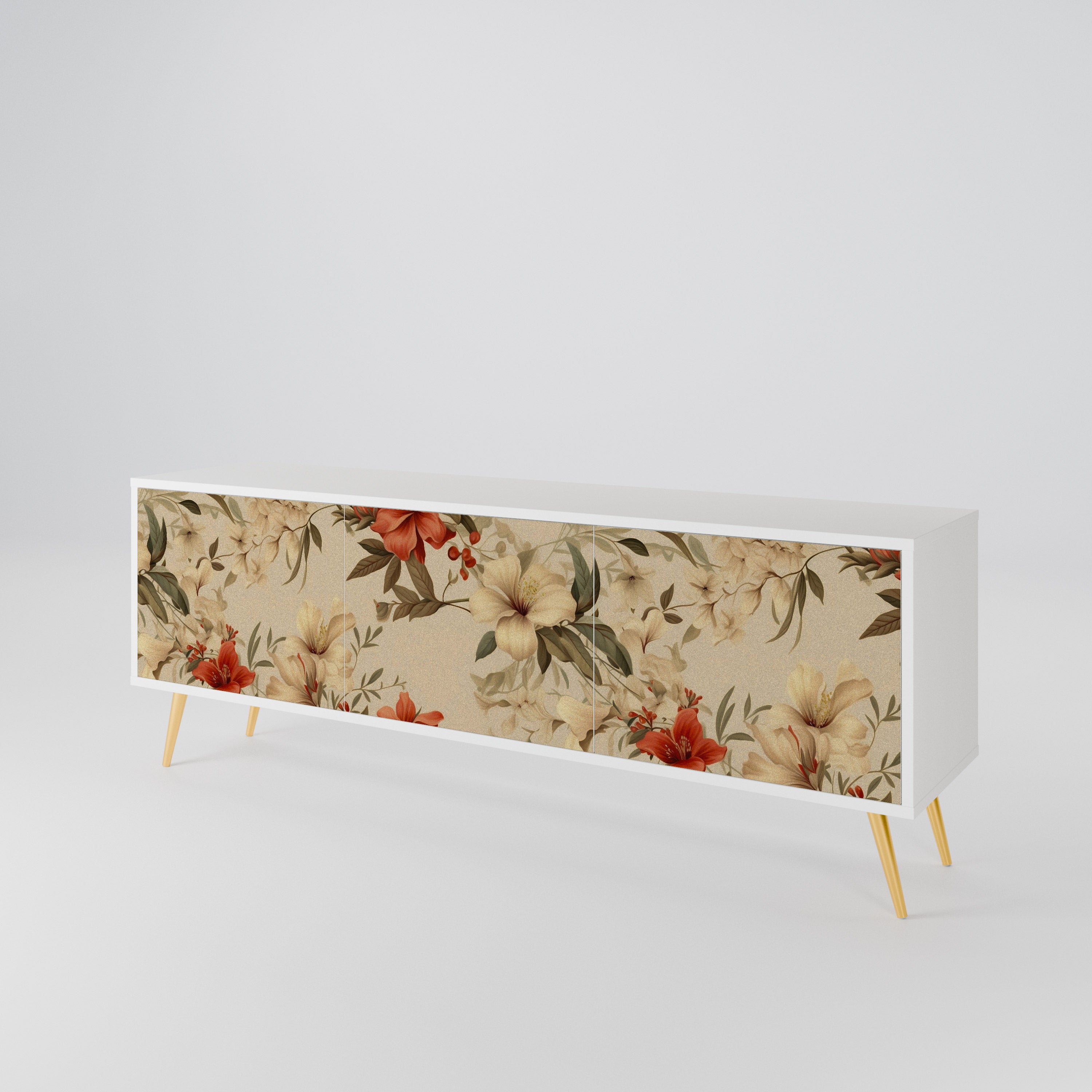 BLOOMING HARMONY 3-Door TV Cabinet