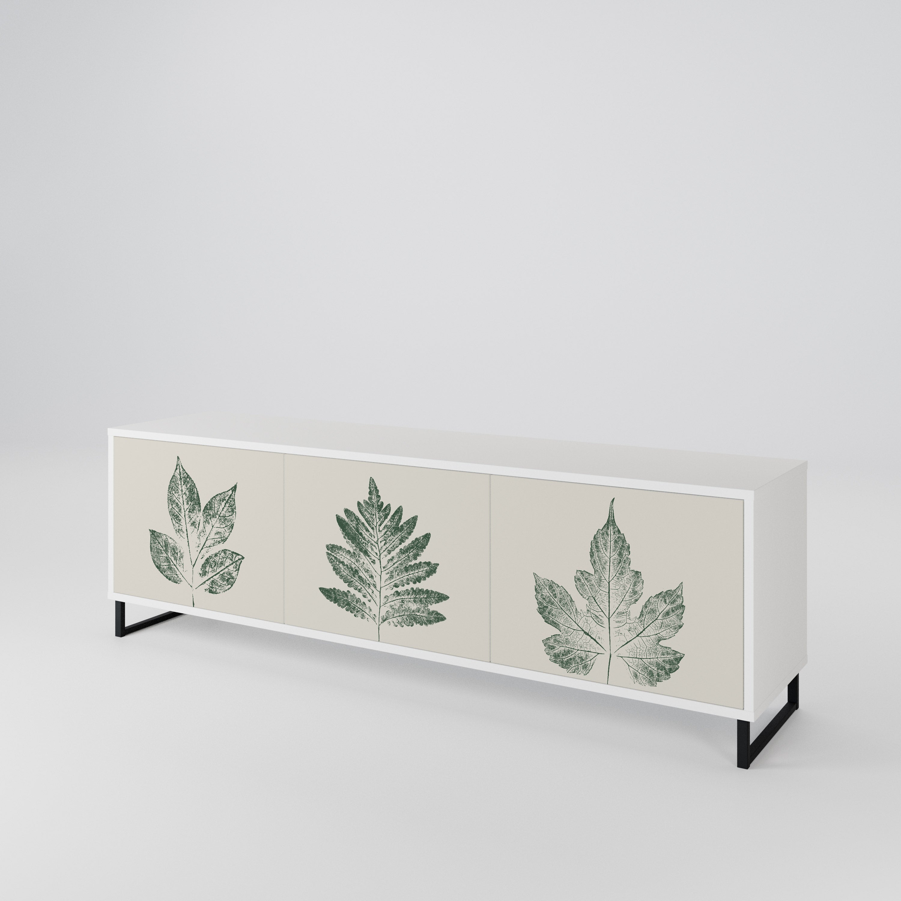 GREEN LEAFY STAMPS 3-türiges TV-Lowboard