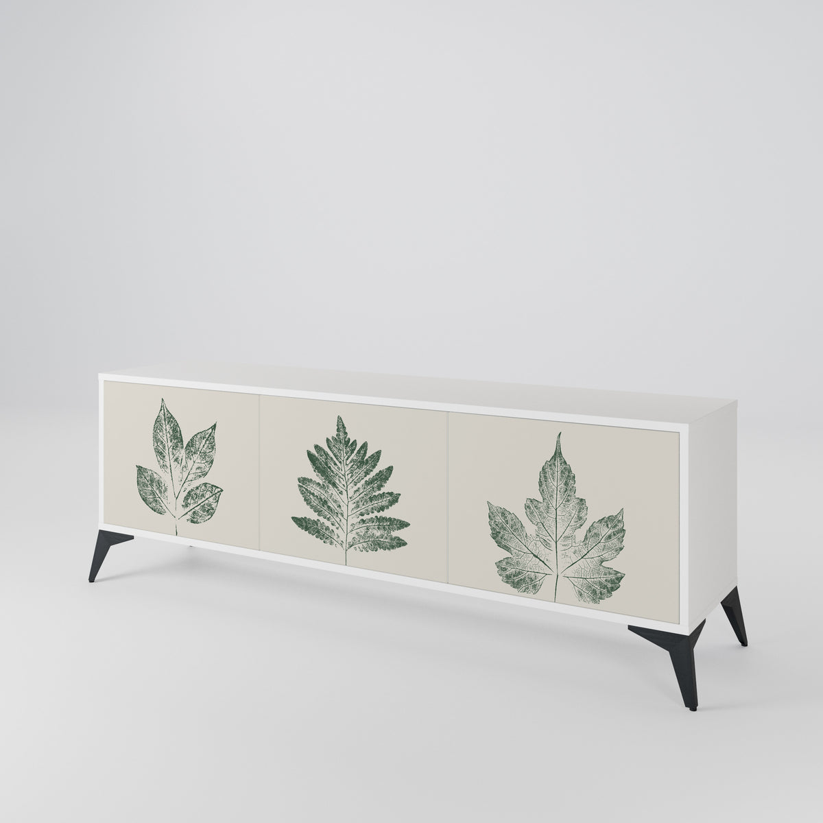 GREEN LEAFY STAMPS 3-türiges TV-Lowboard