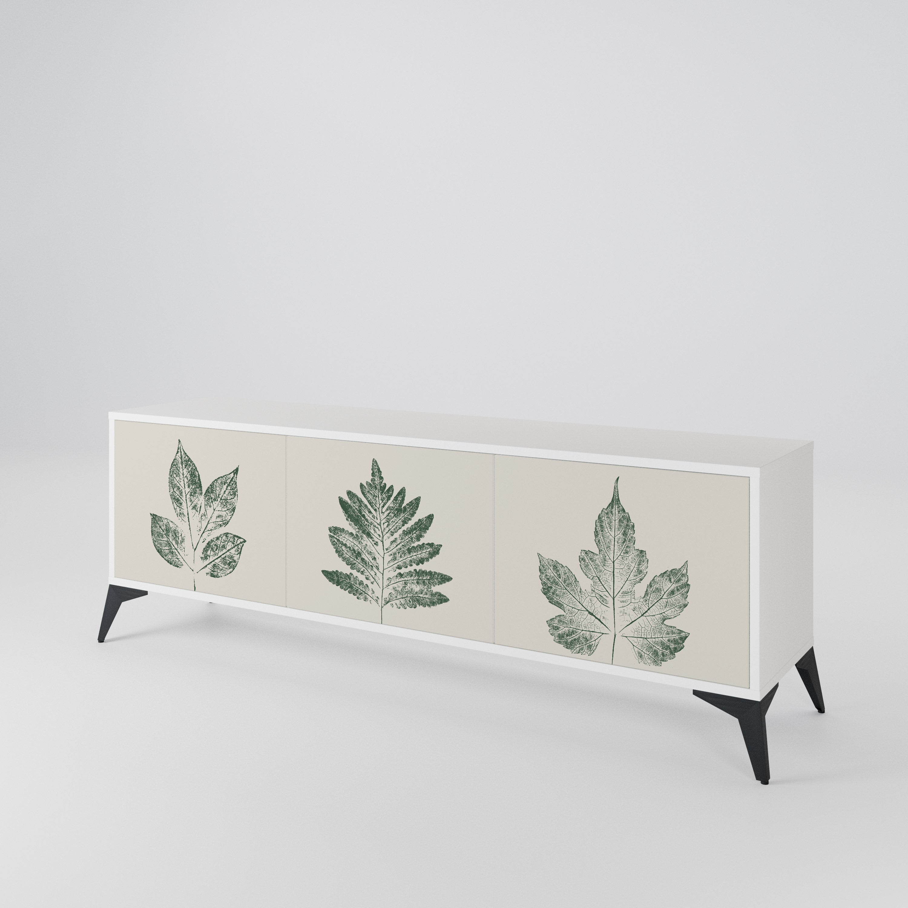 GREEN LEAFY STAMPS 3-türiges TV-Lowboard