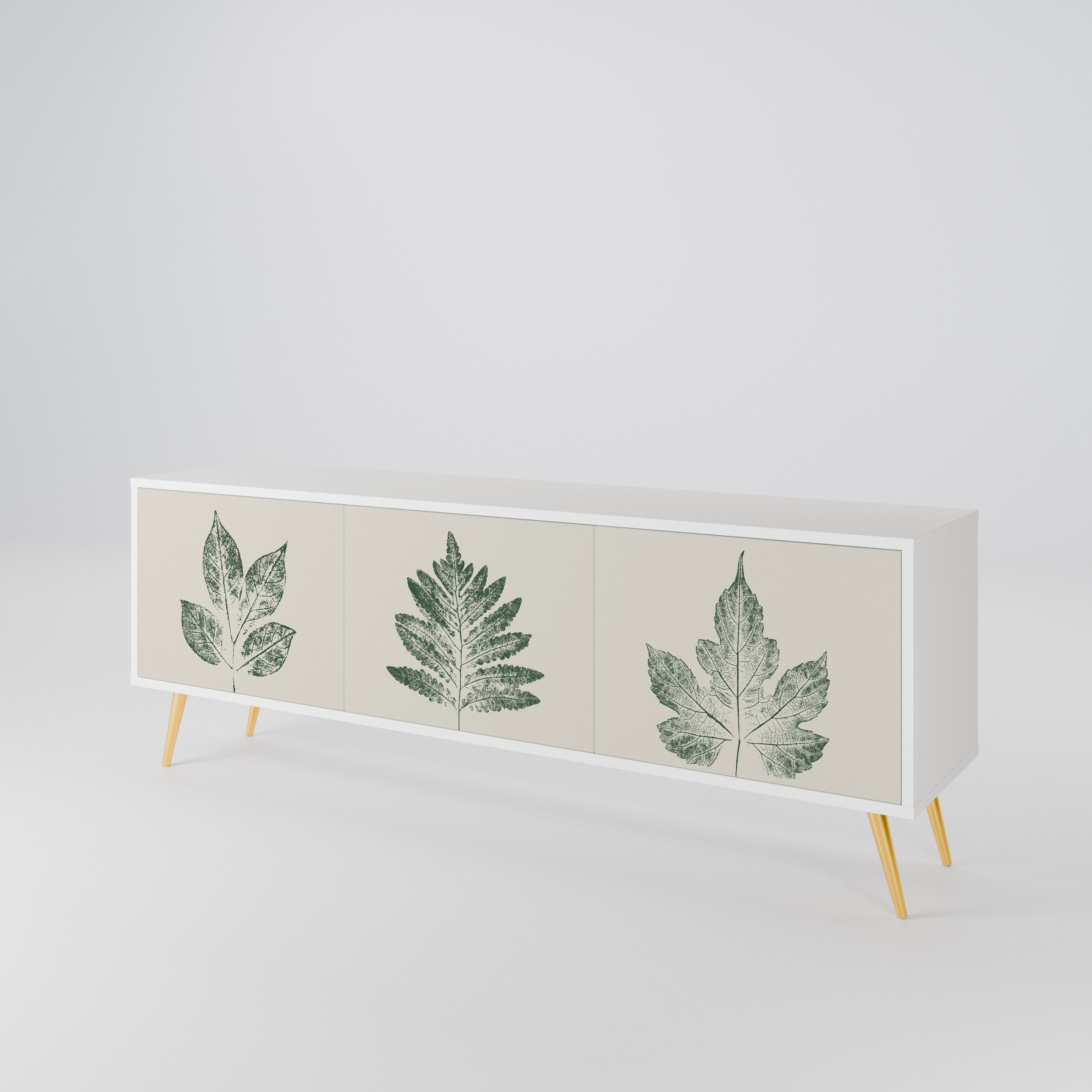 GREEN LEAFY STAMPS 3-türiges TV-Lowboard