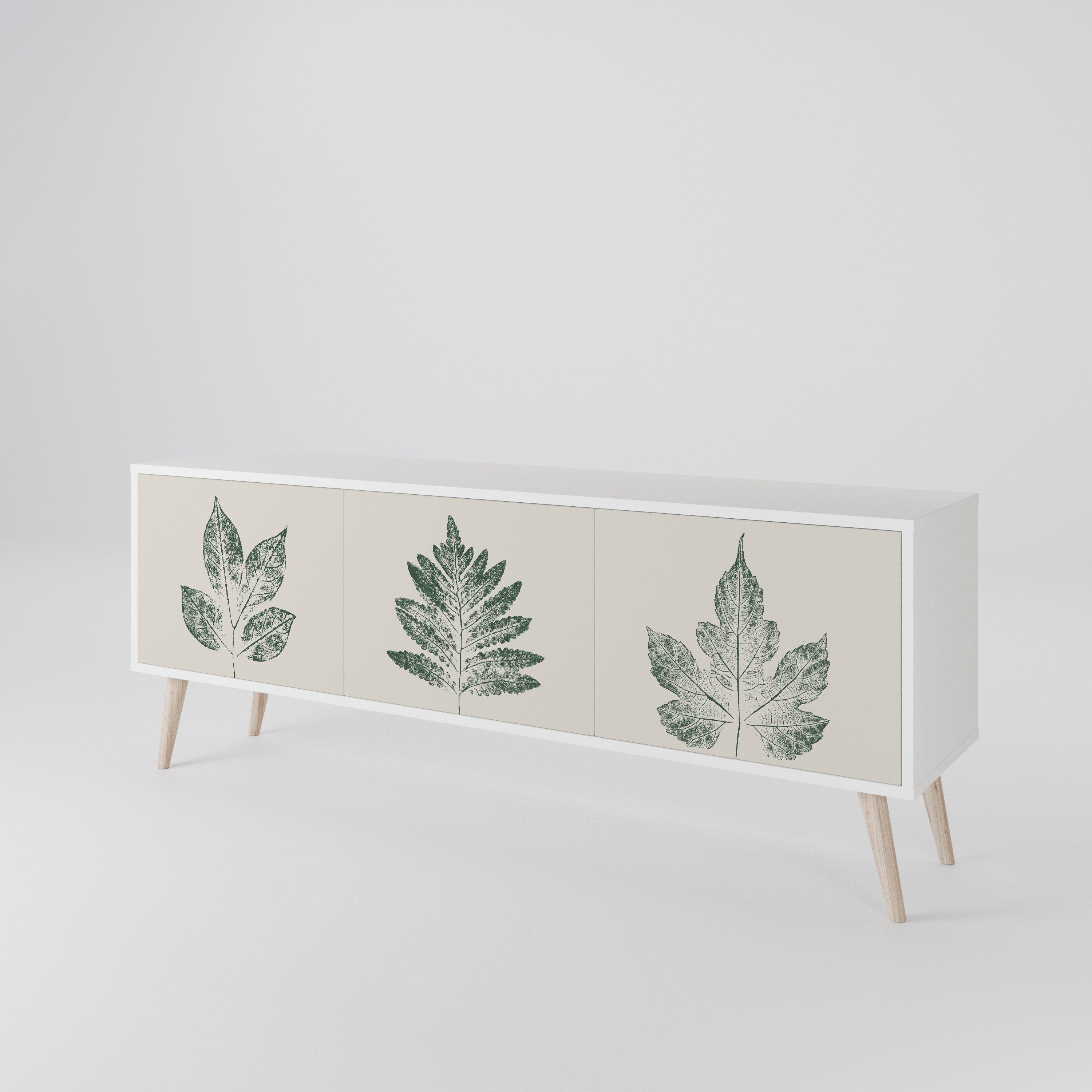 GREEN LEAFY STAMPS 3-türiges TV-Lowboard