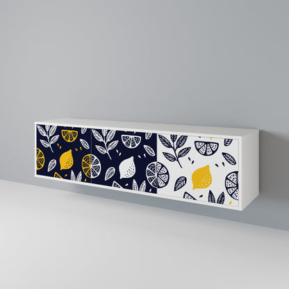 CITRUS BLACK AND WHITE 3-türiges TV-Lowboard