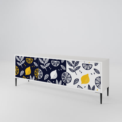 CITRUS BLACK AND WHITE 3-türiges TV-Lowboard