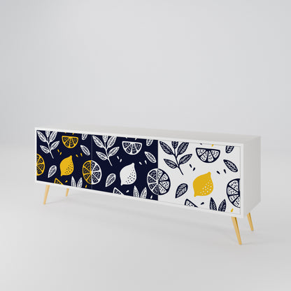 CITRUS BLACK AND WHITE 3-türiges TV-Lowboard