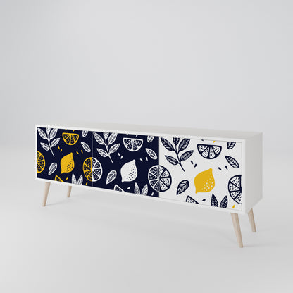 CITRUS BLACK AND WHITE 3-türiges TV-Lowboard