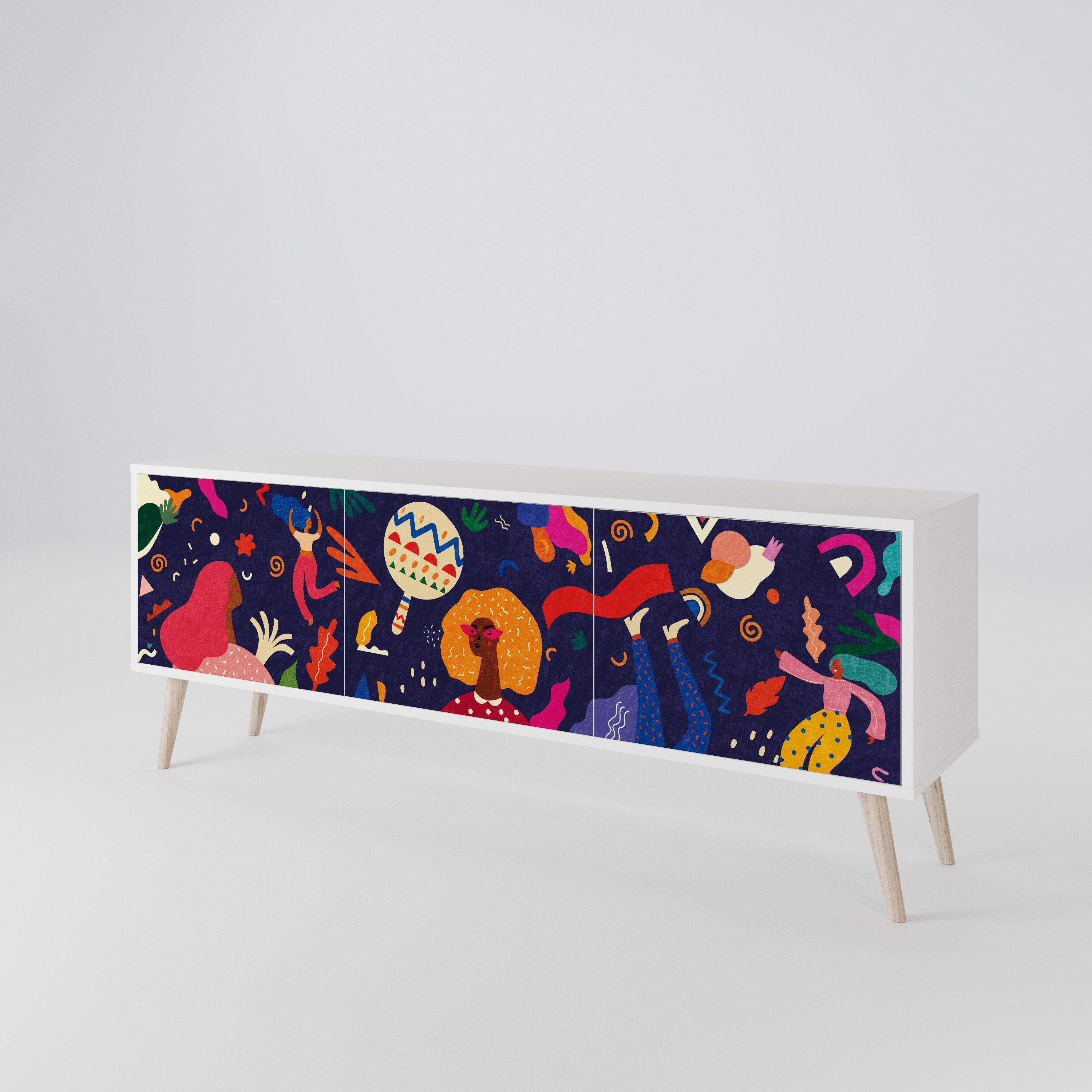 FESTIVE PLEASURES 3-türiges TV-Lowboard