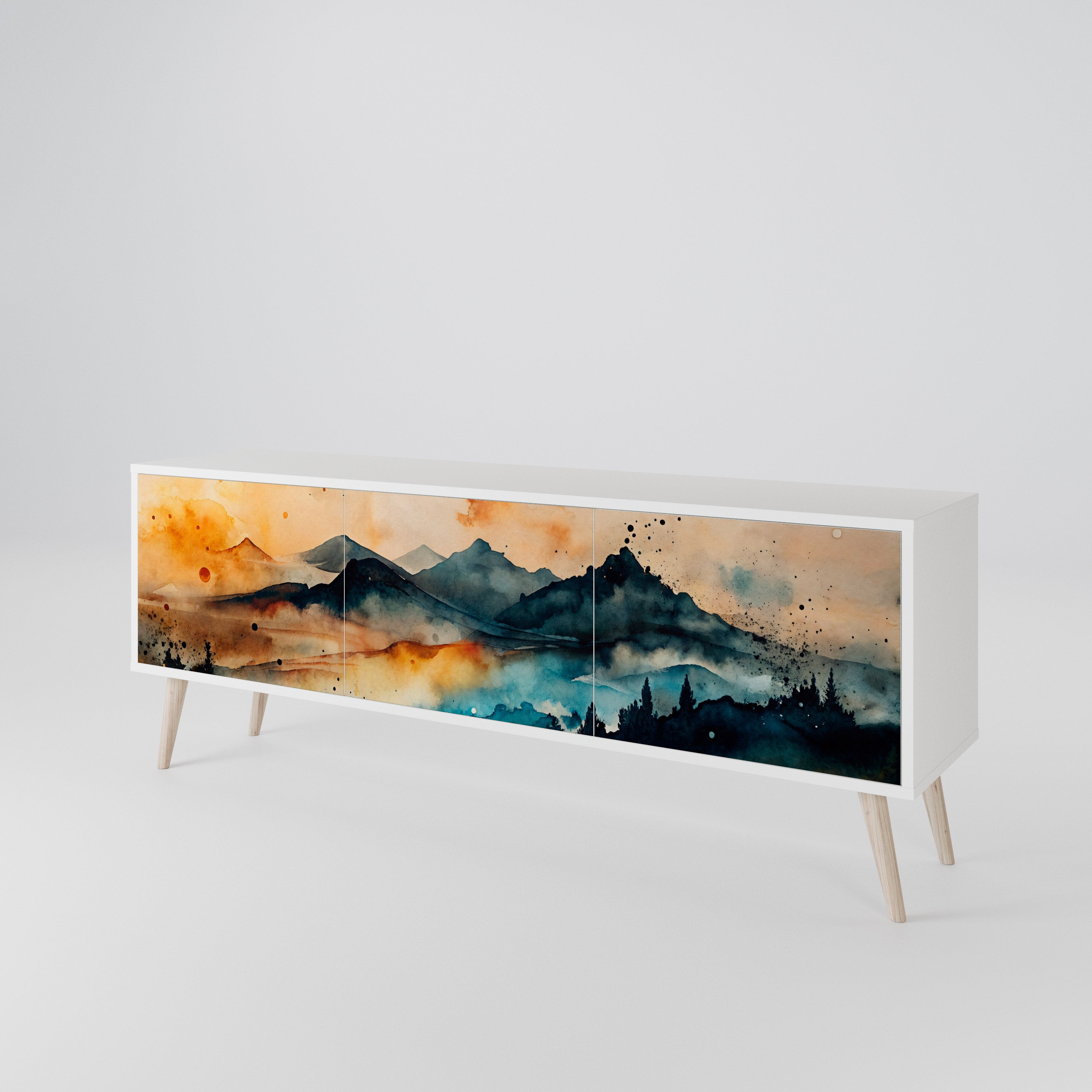 OMINOUS MOUNTAINS 3-türiges TV-Lowboard