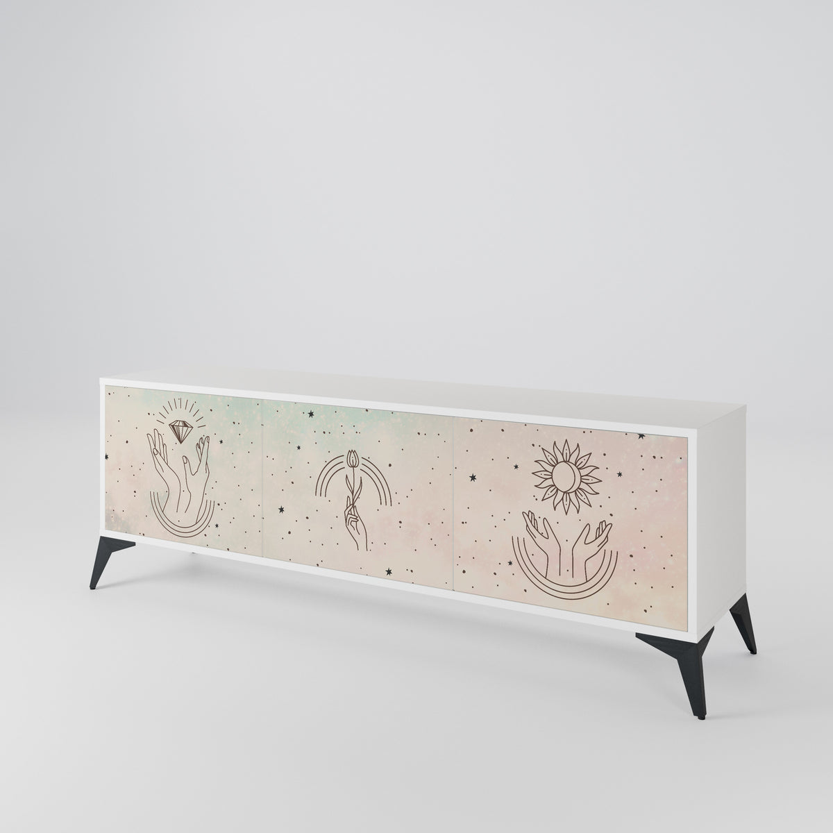 DELICATE BEAUTY 3-türiges TV-Lowboard