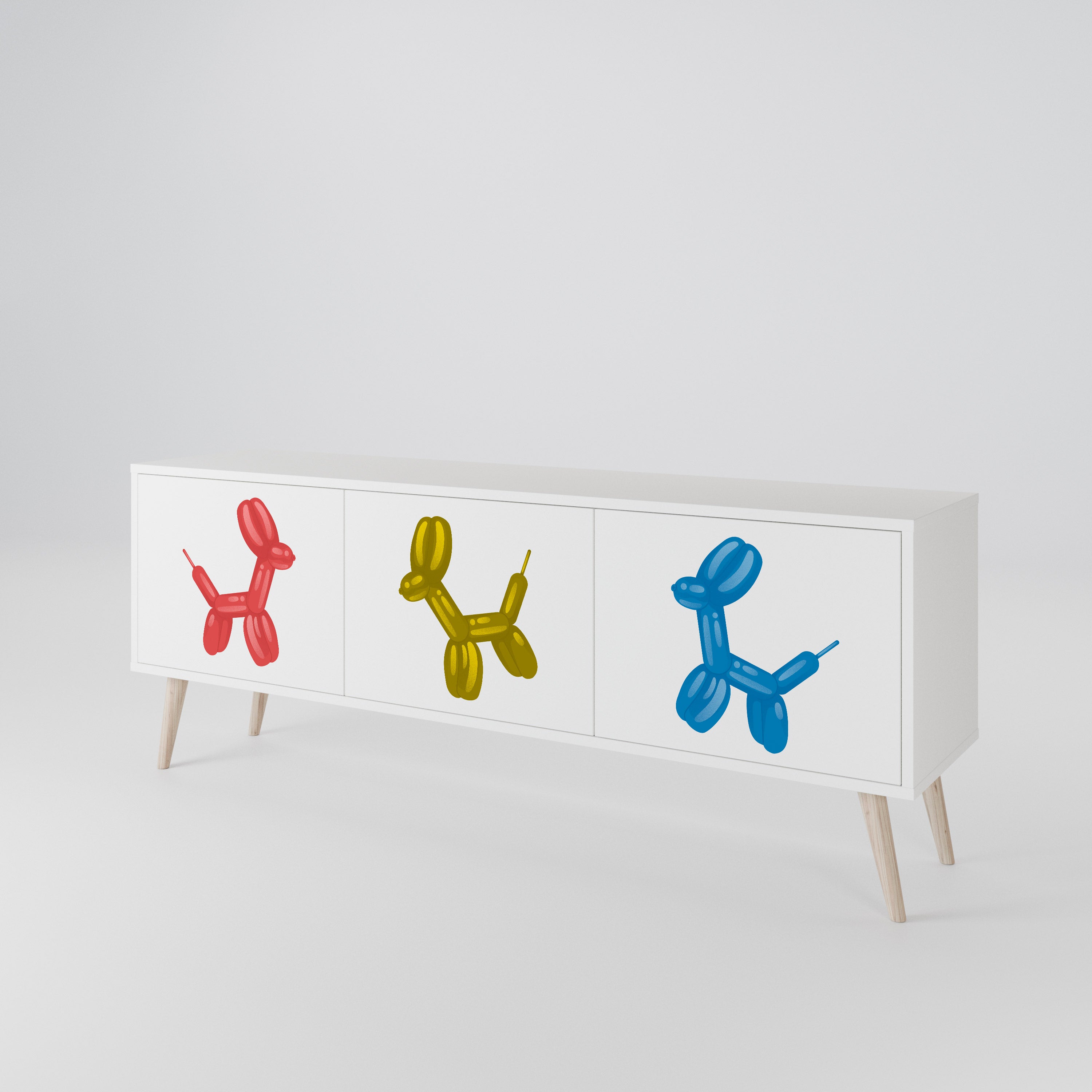 CHILDHOOD MEMORY 3-Door TV Cabinet