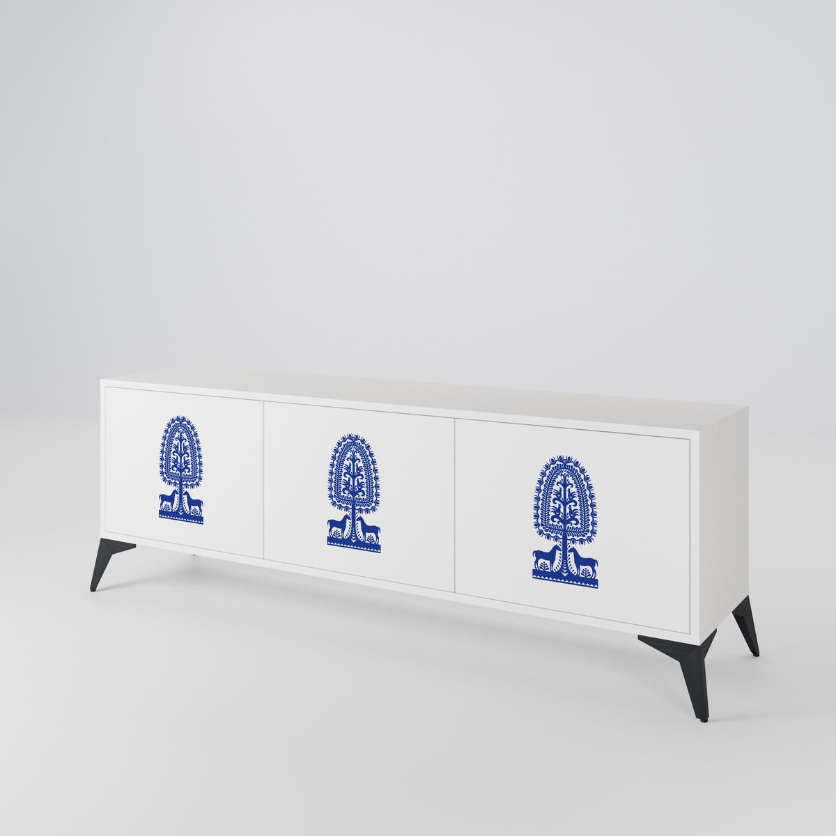 POLISH FOLK ART 3-türiges TV-Lowboard