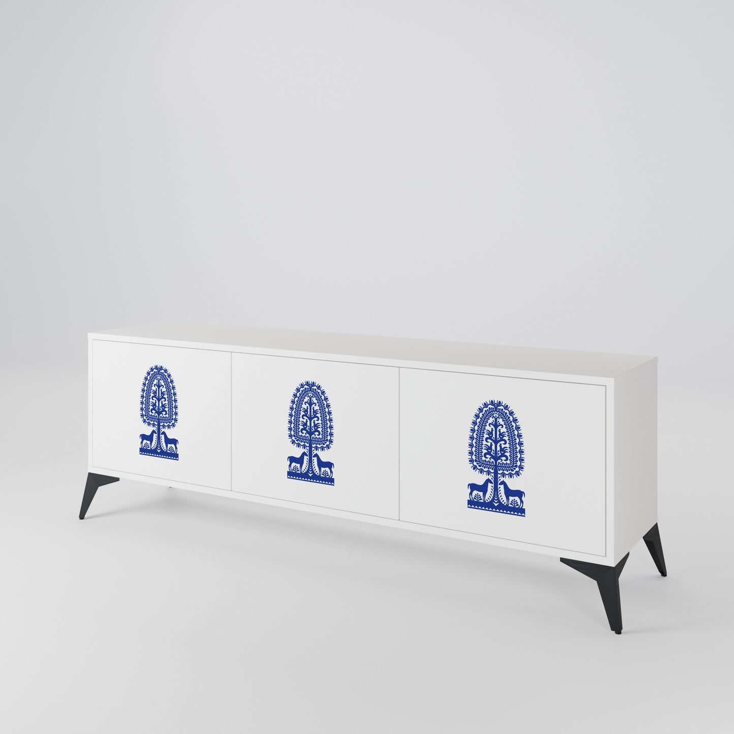 POLISH FOLK ART 3-türiges TV-Lowboard