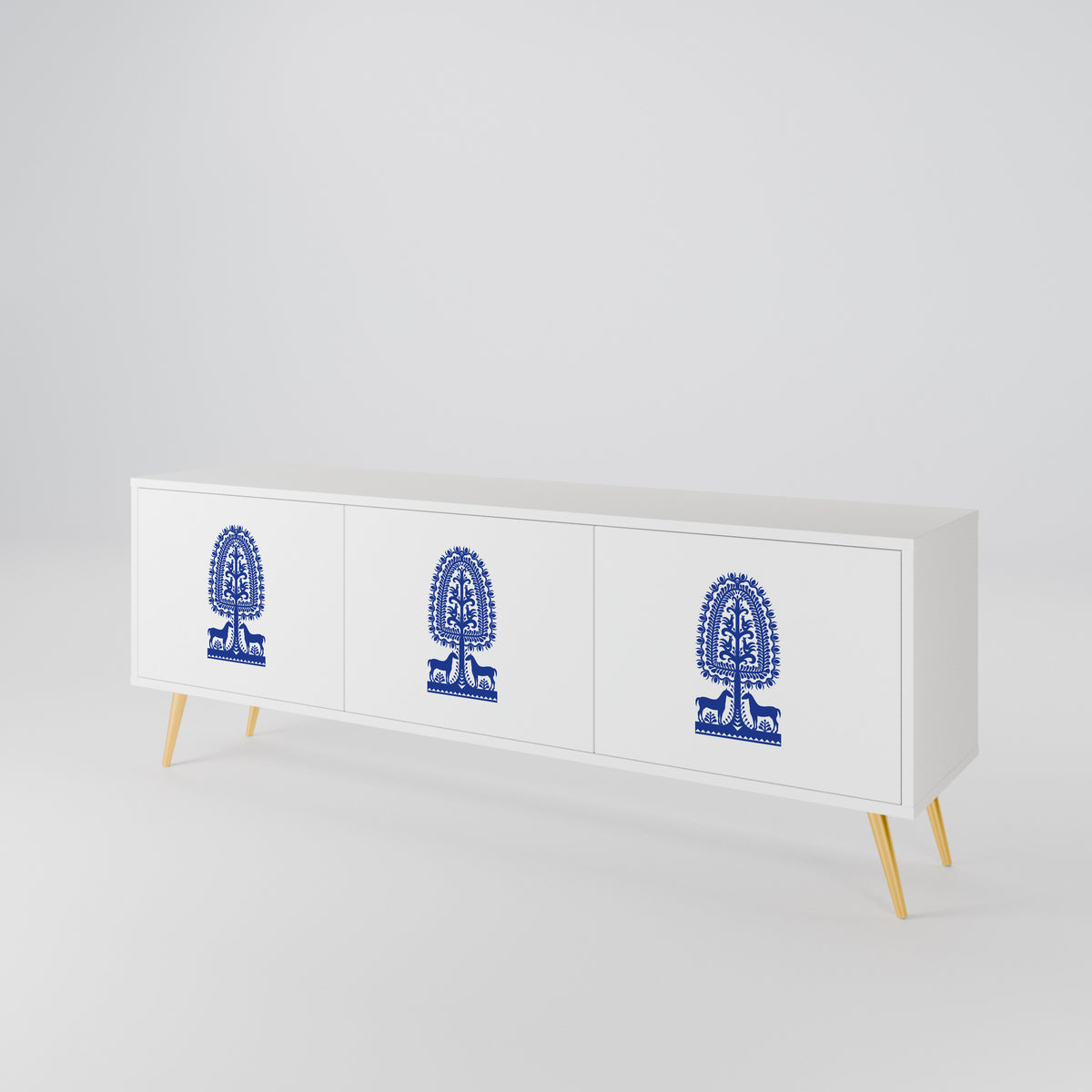 POLISH FOLK ART 3-türiges TV-Lowboard