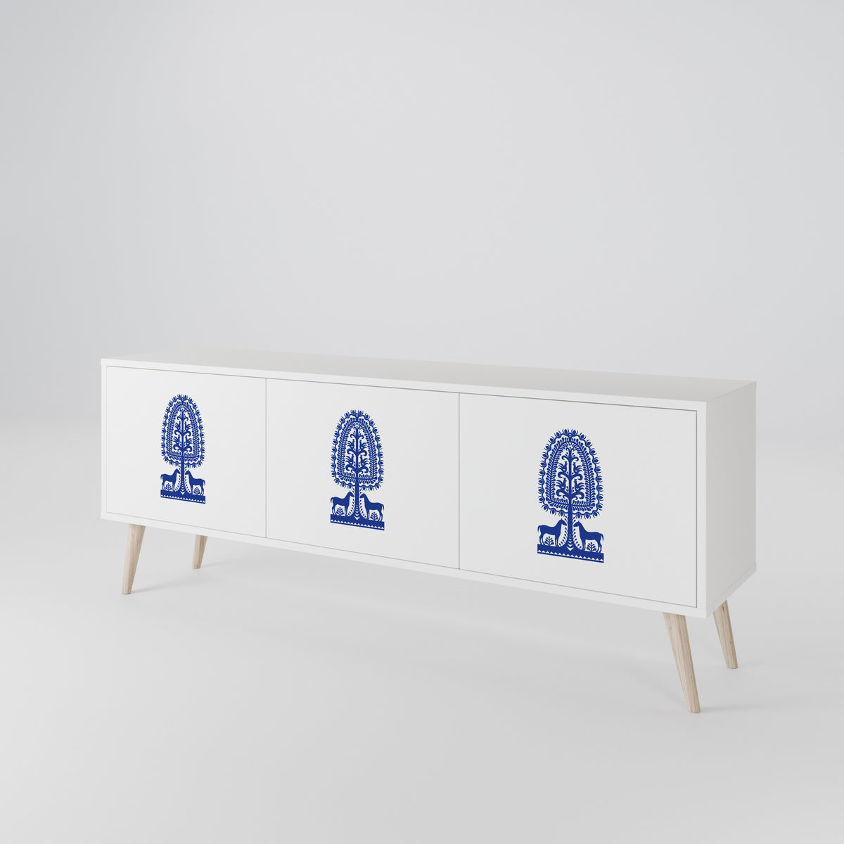 POLISH FOLK ART 3-türiges TV-Lowboard