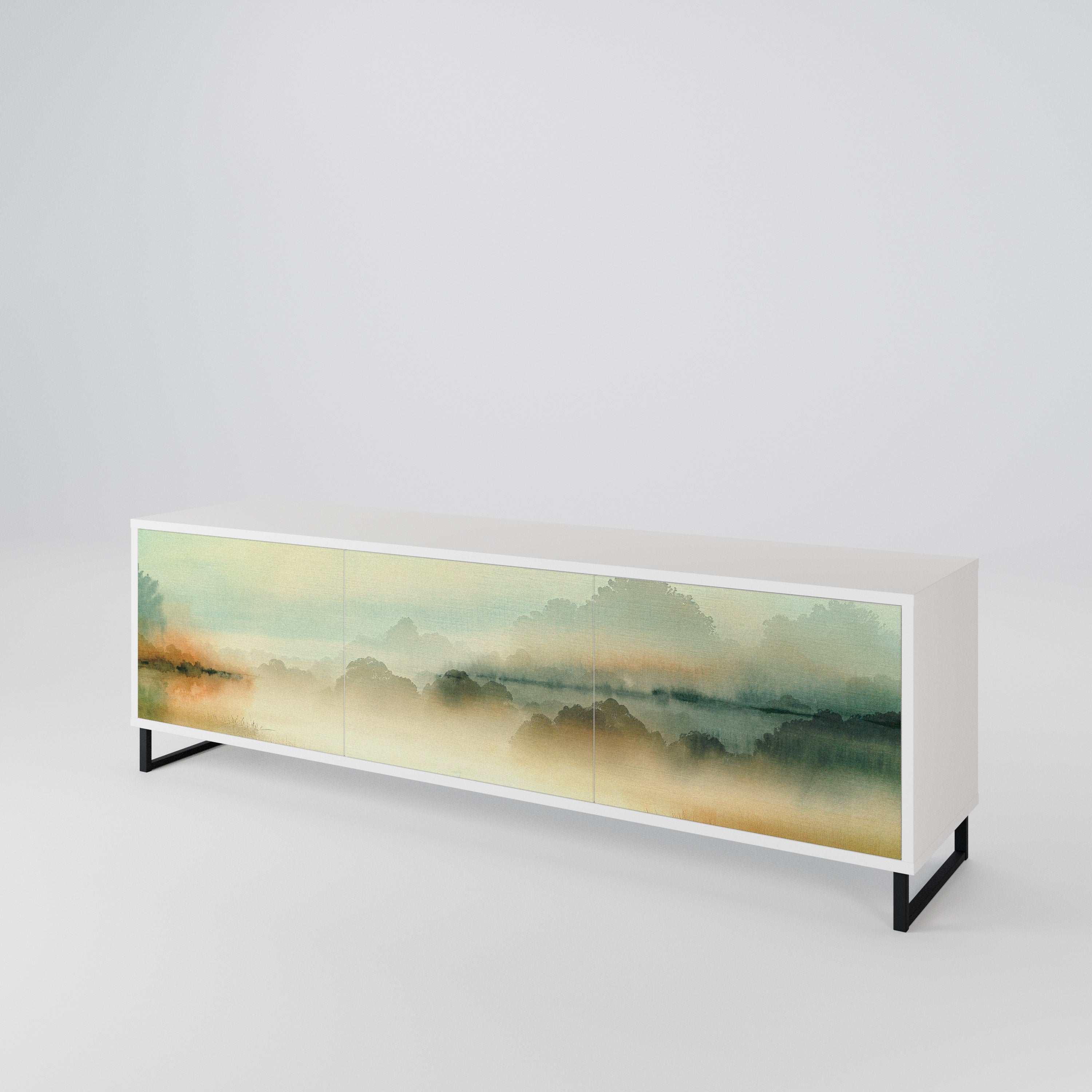 MORNING BY THE LAKE 3-Door TV Cabinet