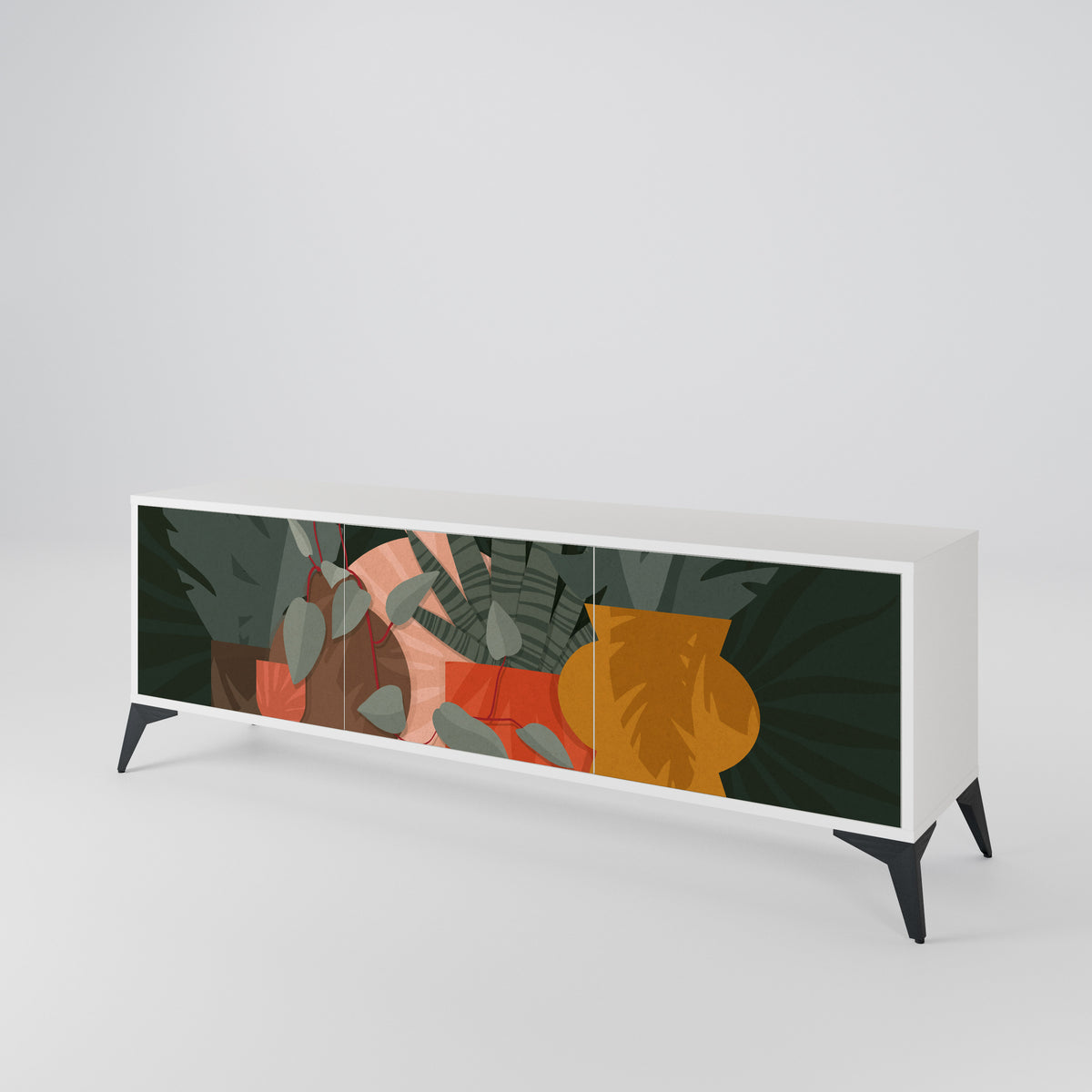 TROPICAL COMPOSITION 3-türiges TV-Lowboard