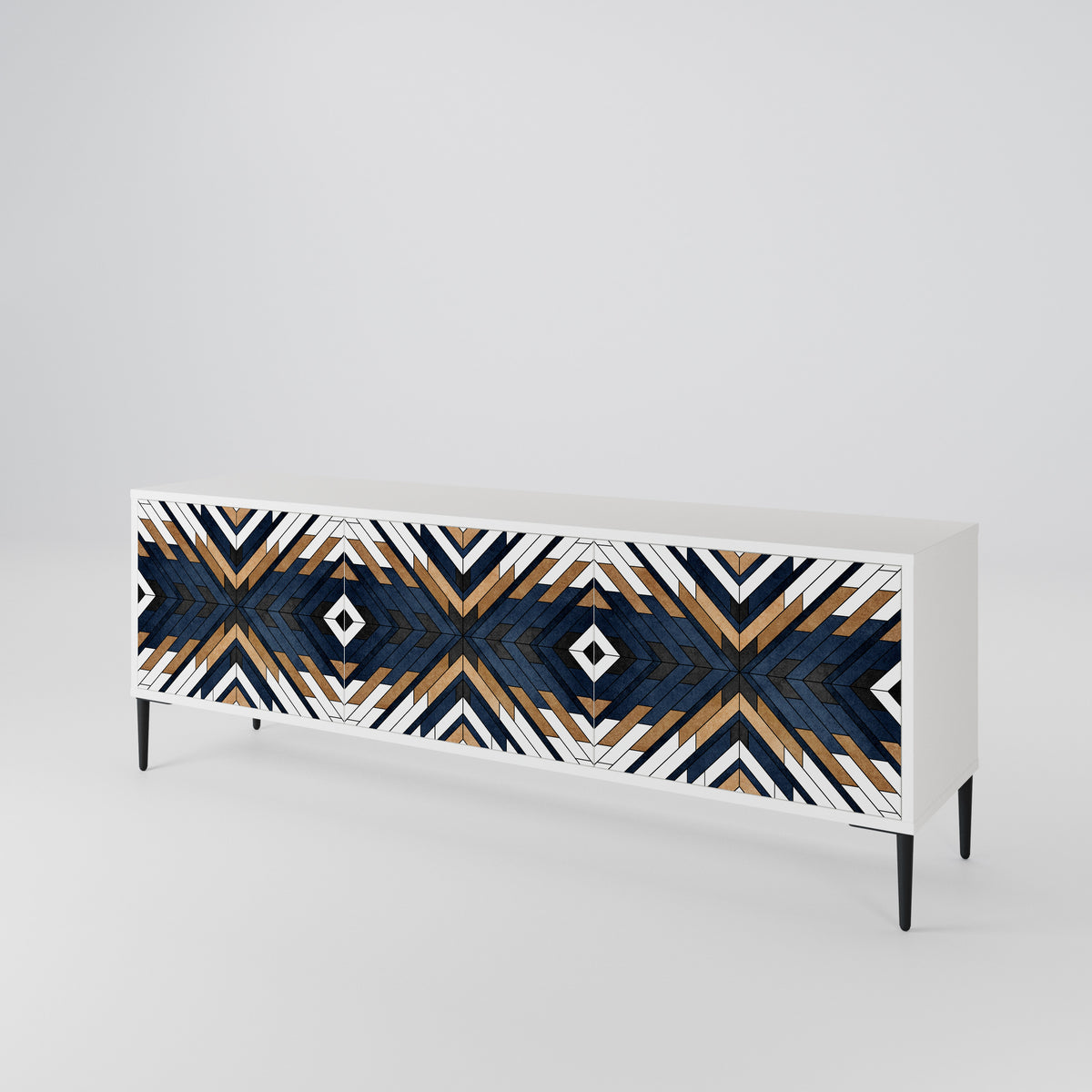 ARTFUL GEOMETRY 3-türiges TV-Lowboard