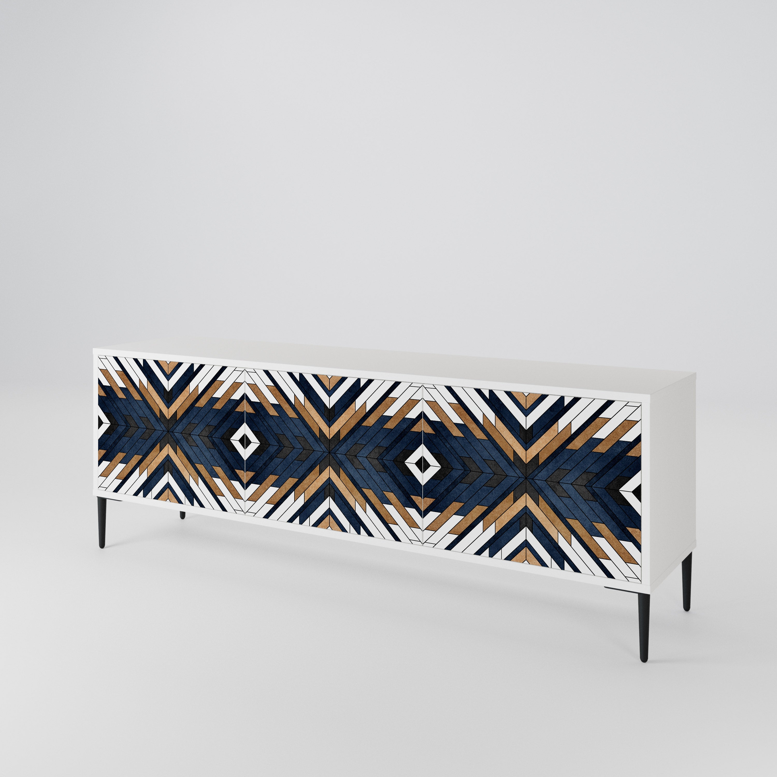 ARTFUL GEOMETRY 3-türiges TV-Lowboard