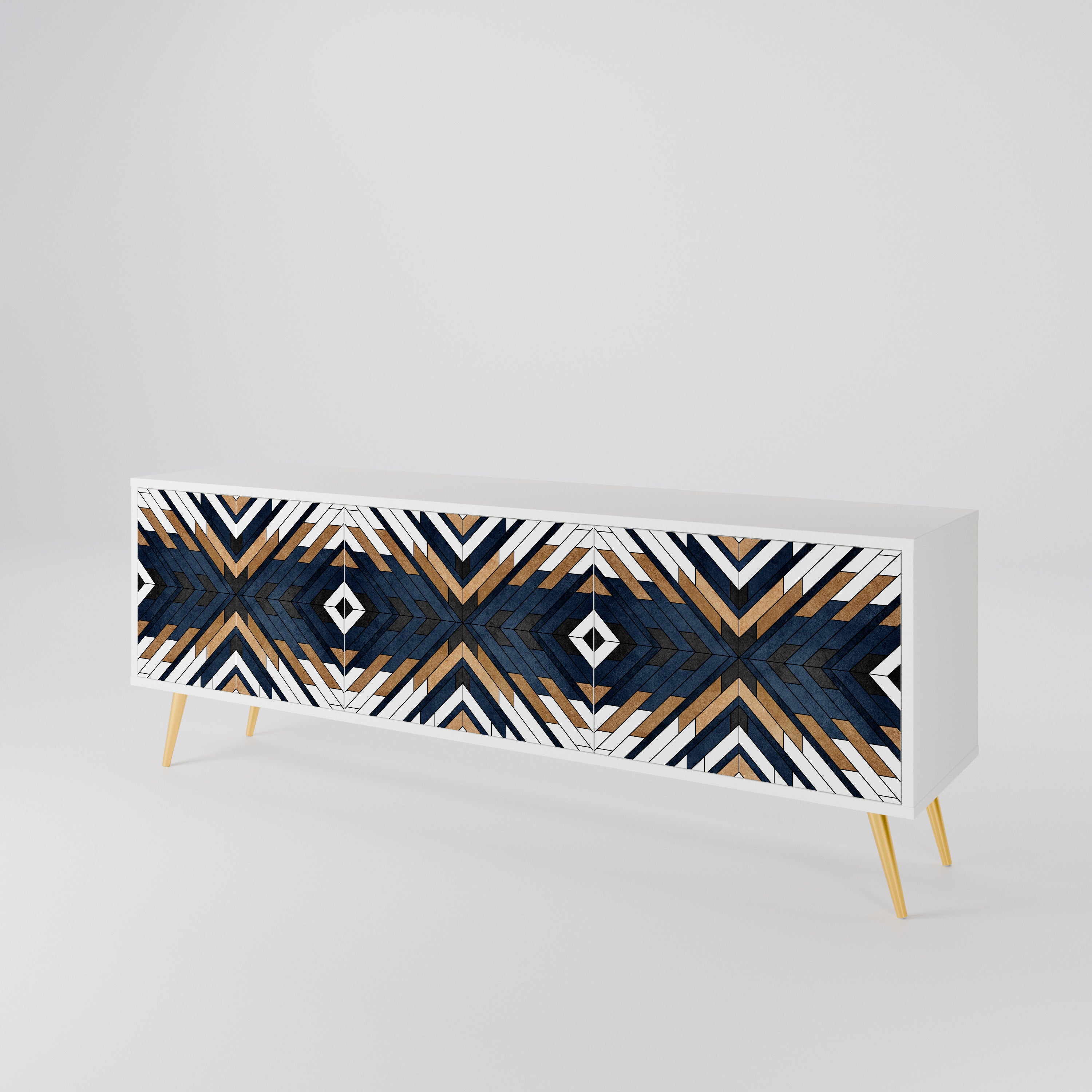 ARTFUL GEOMETRY 3-türiges TV-Lowboard