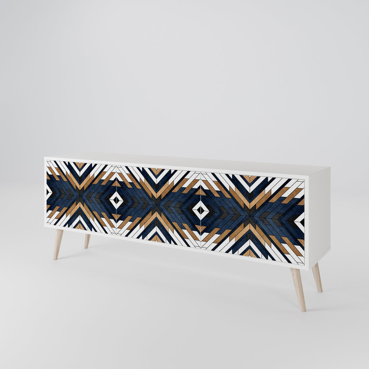ARTFUL GEOMETRY 3-türiges TV-Lowboard