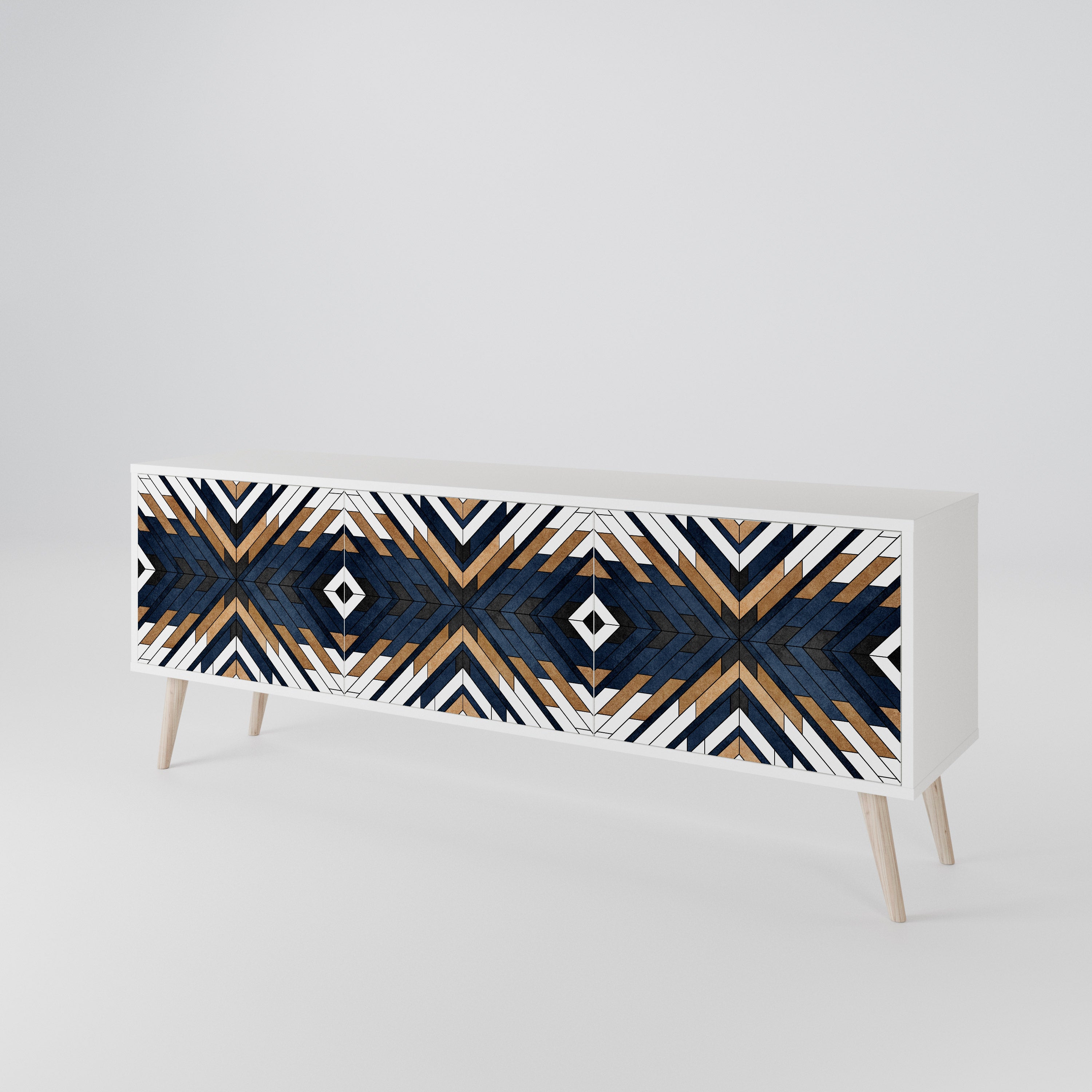 ARTFUL GEOMETRY 3-türiges TV-Lowboard