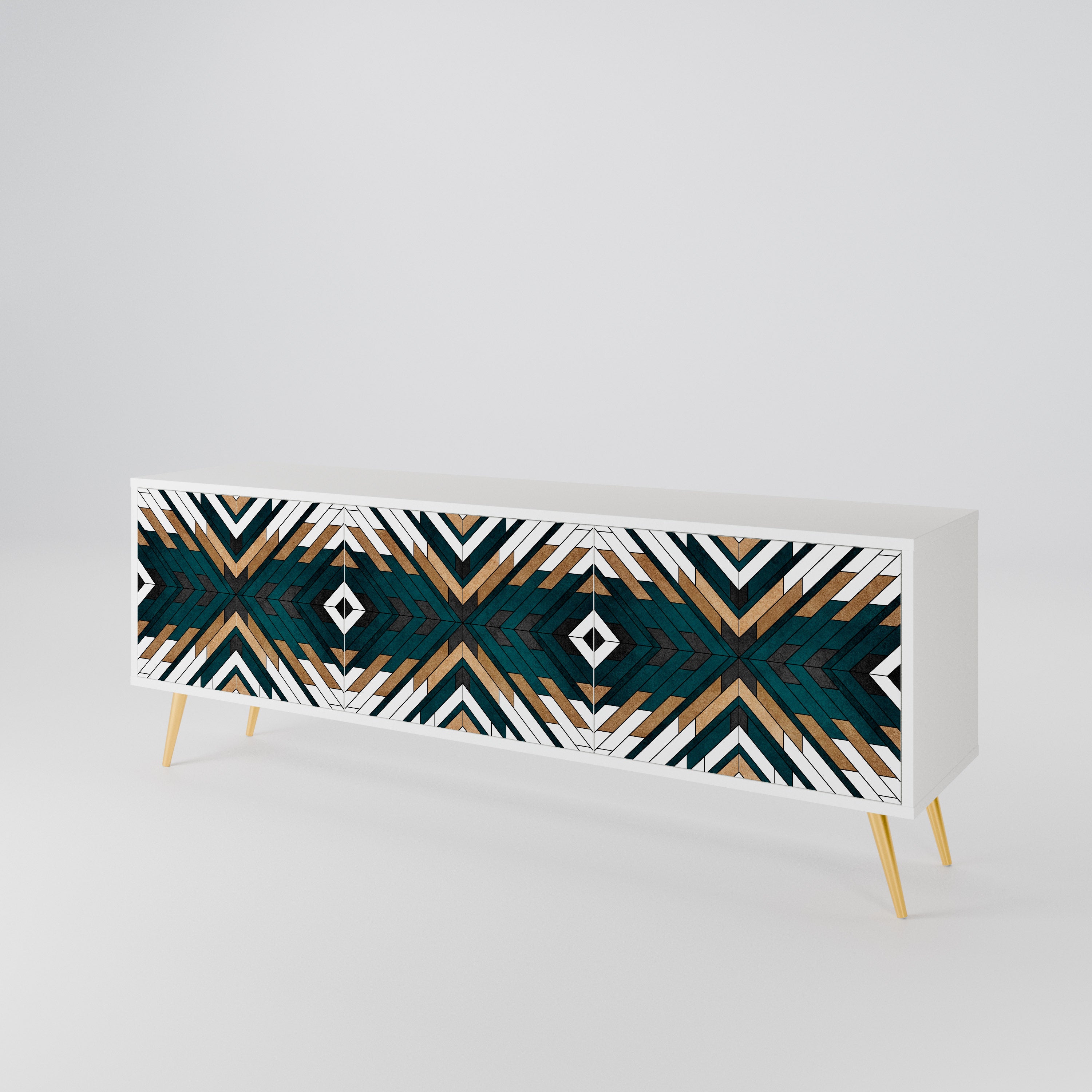 ARTISTIC GEOMETRY 3-türiges TV-Lowboard