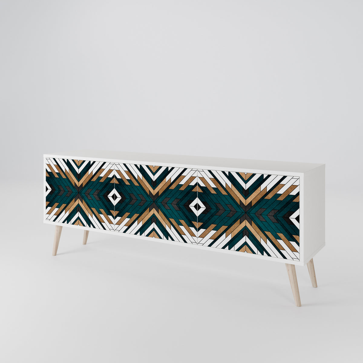 ARTISTIC GEOMETRY 3-türiges TV-Lowboard