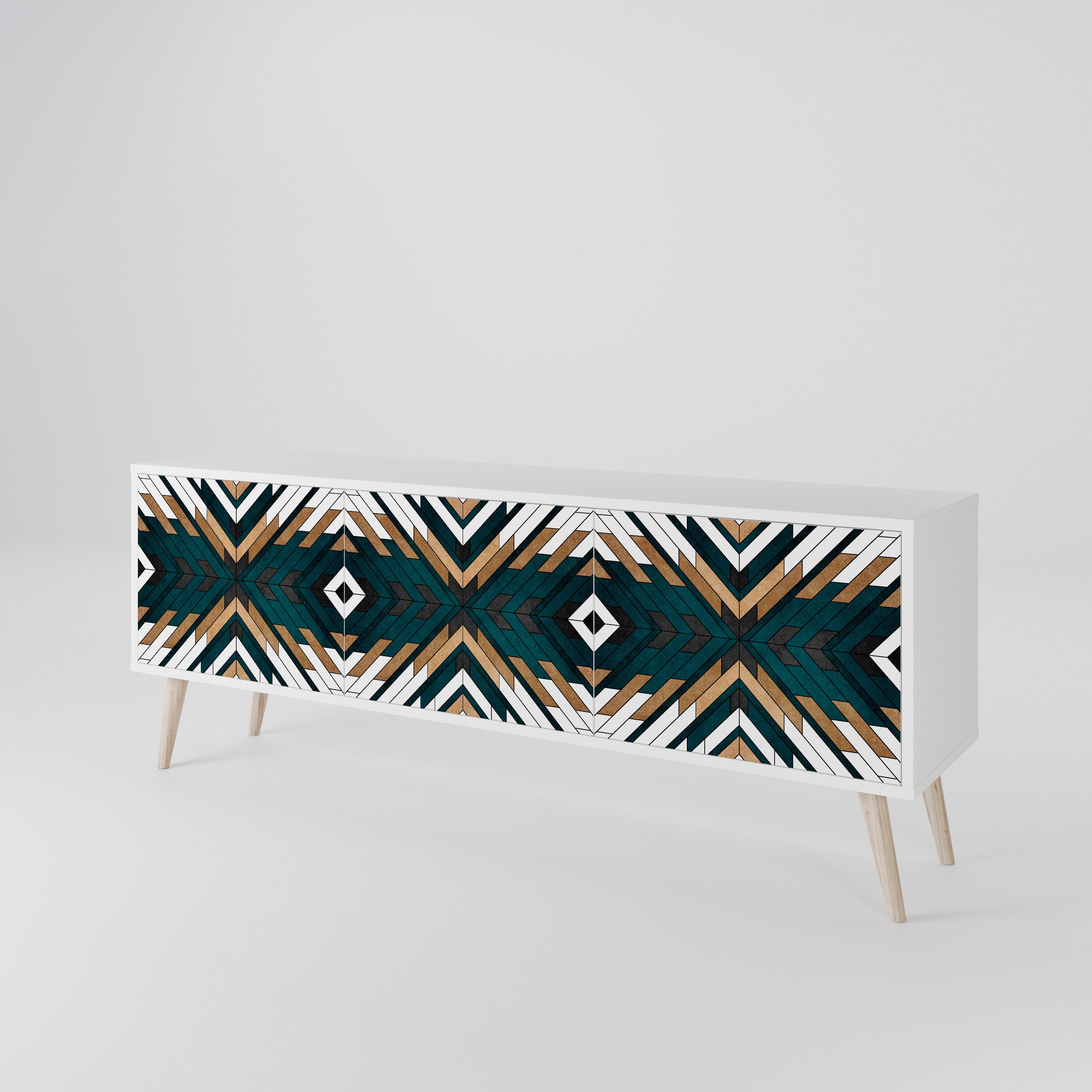 ARTISTIC GEOMETRY 3-türiges TV-Lowboard