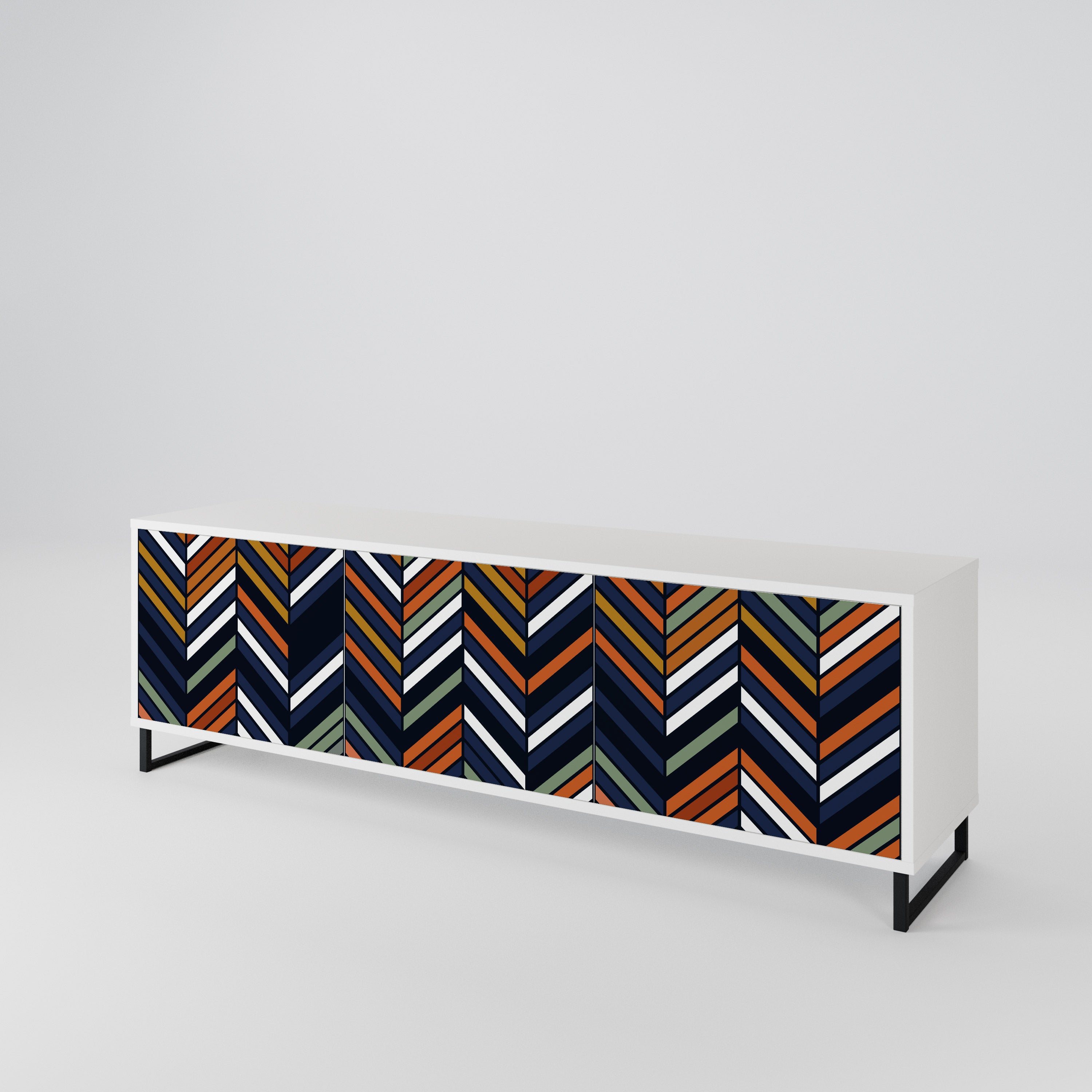 VIBRANT PATCHWORK 3-türiges TV-Lowboard