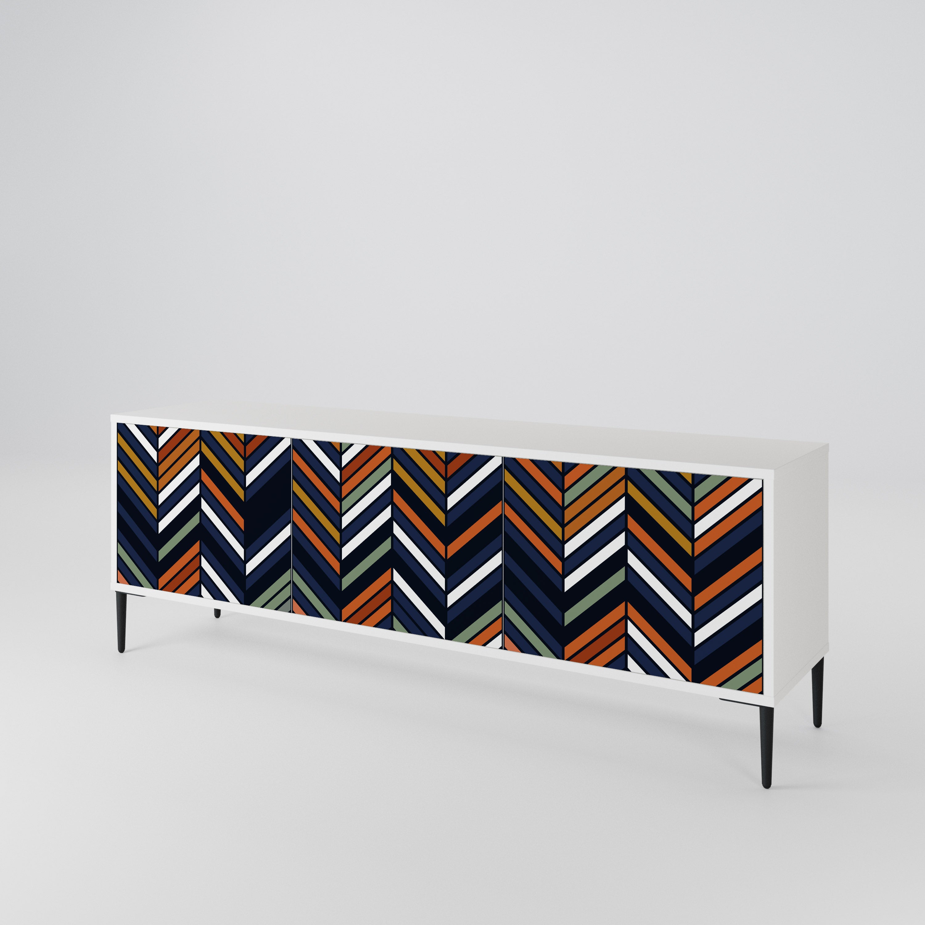 VIBRANT PATCHWORK 3-türiges TV-Lowboard