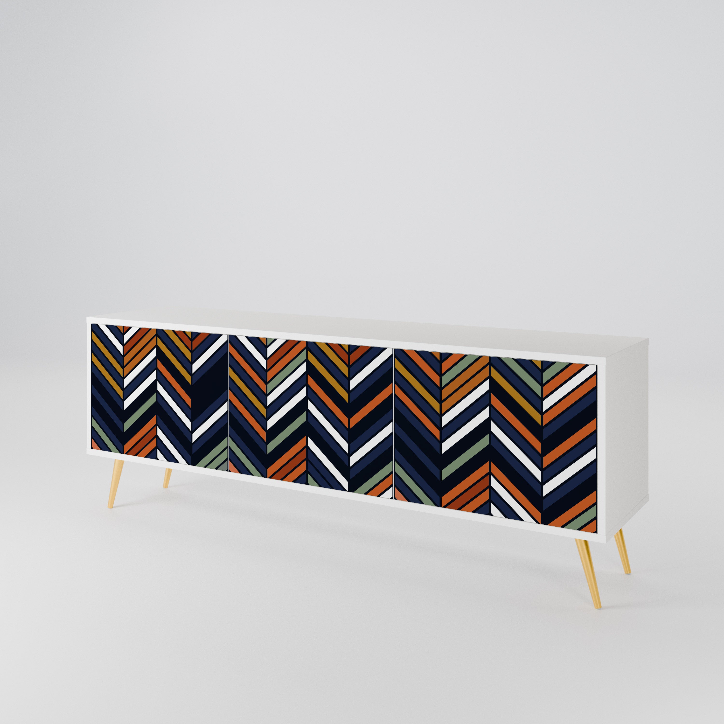 VIBRANT PATCHWORK 3-türiges TV-Lowboard