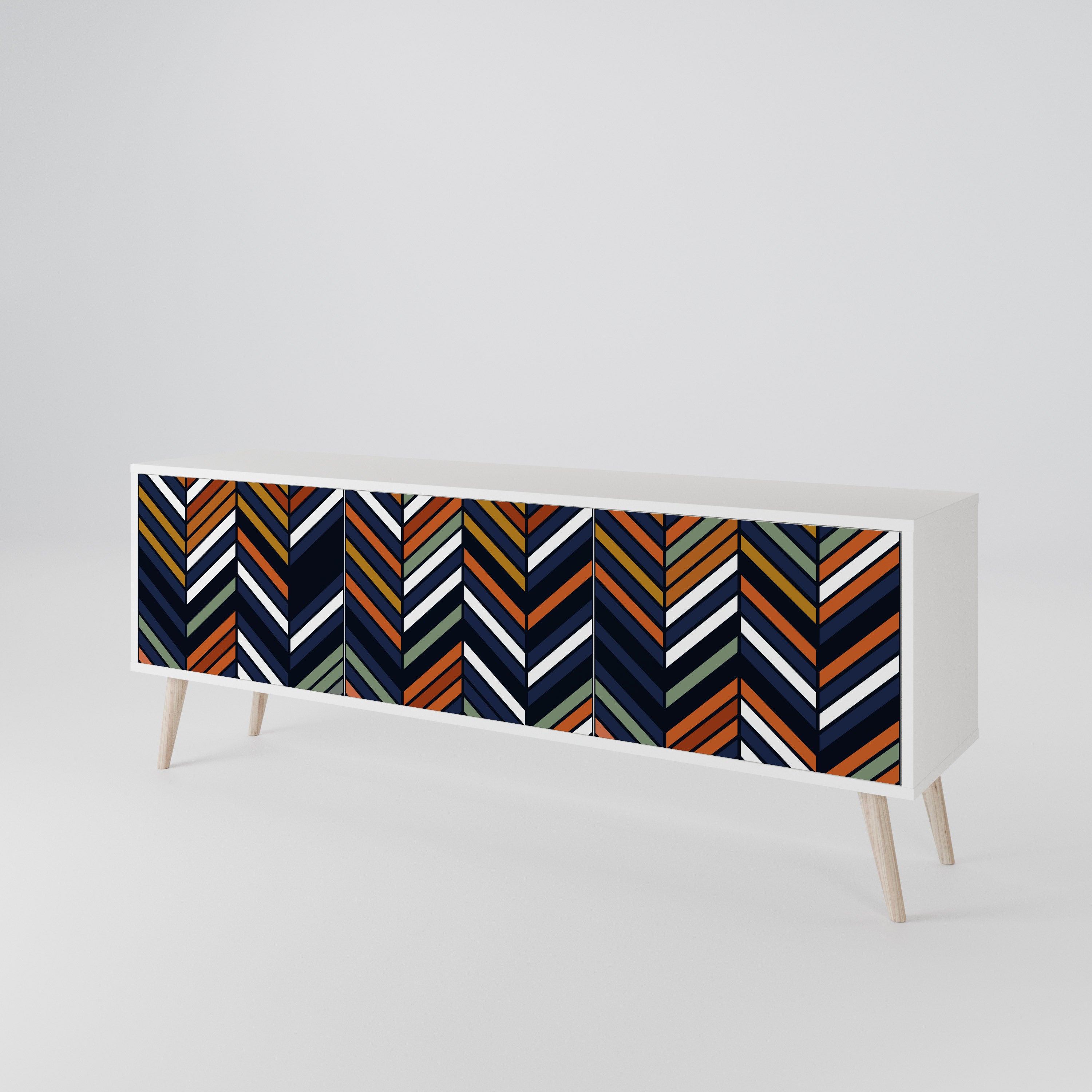 VIBRANT PATCHWORK 3-türiges TV-Lowboard