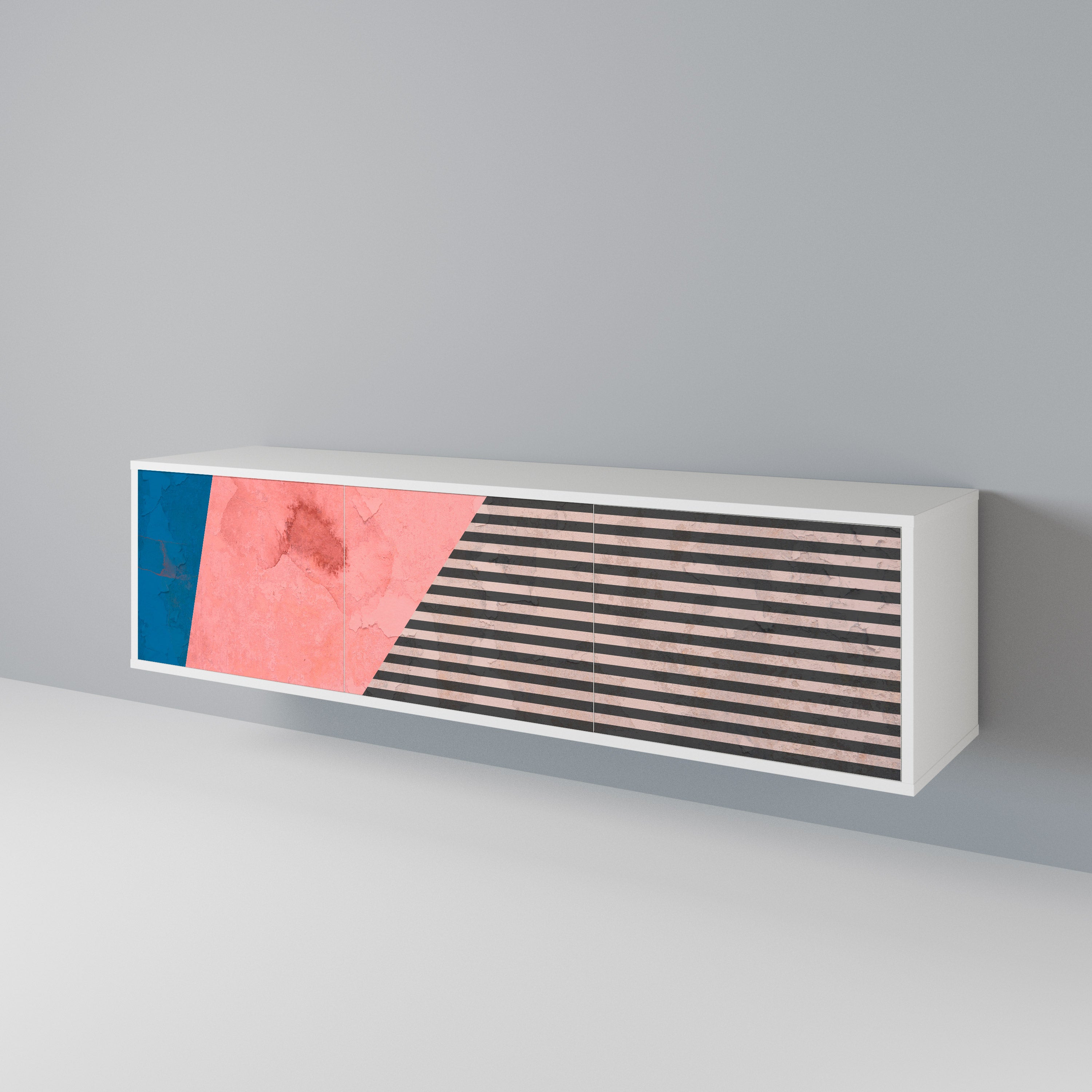 GLAMOROUS STRIPE 3-türiges TV-Lowboard