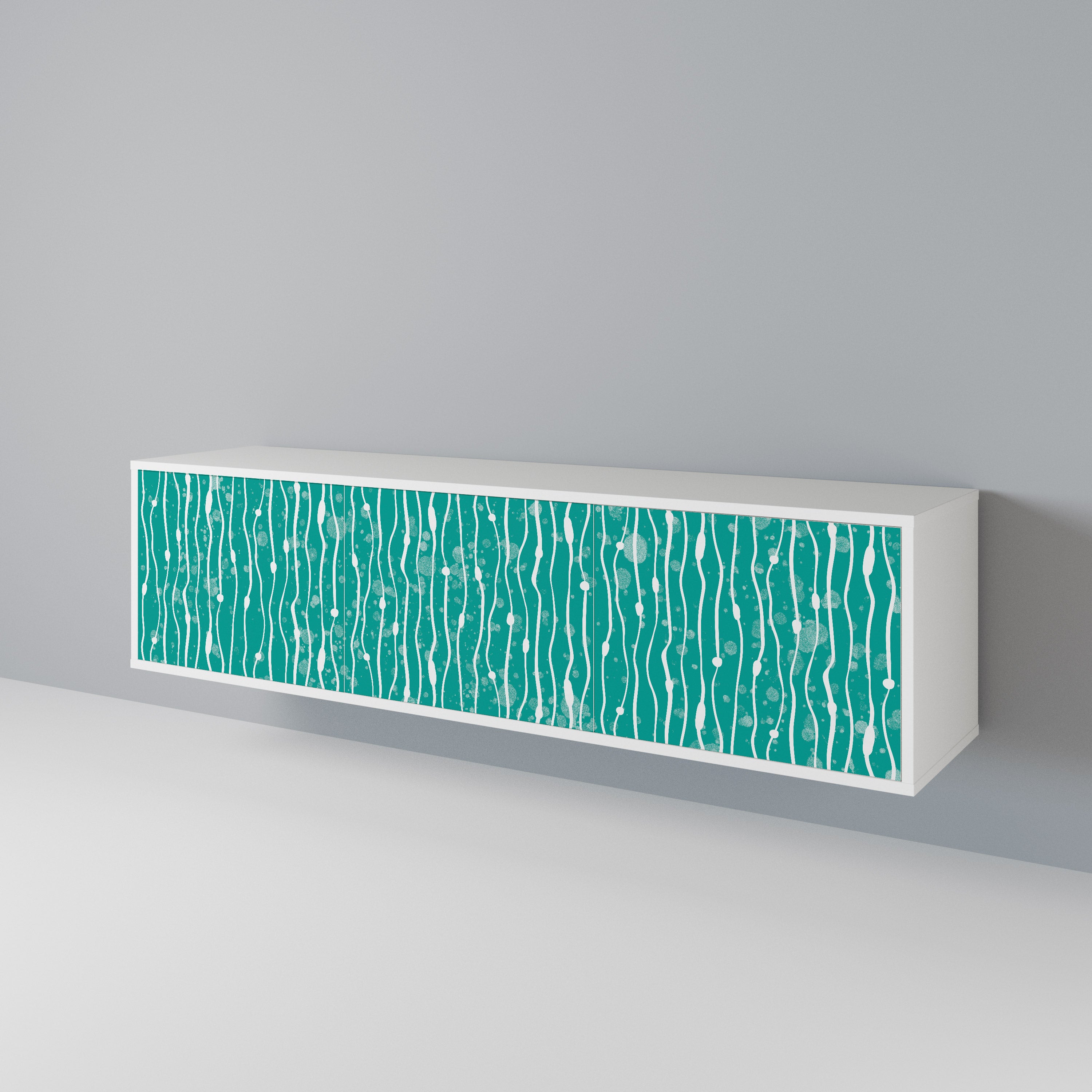 TURQUOISE RAIN 3-türiges TV-Lowboard