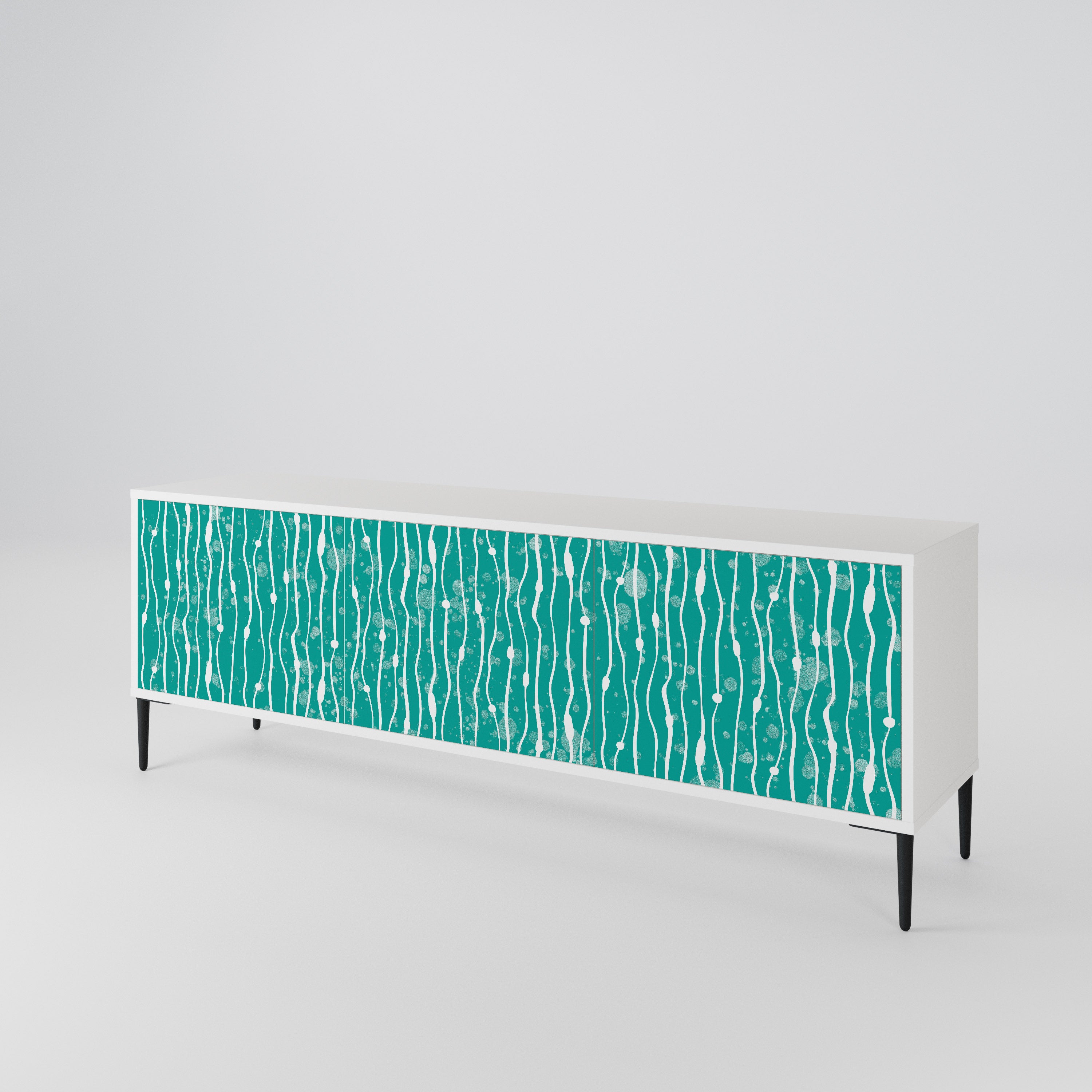 TURQUOISE RAIN 3-türiges TV-Lowboard