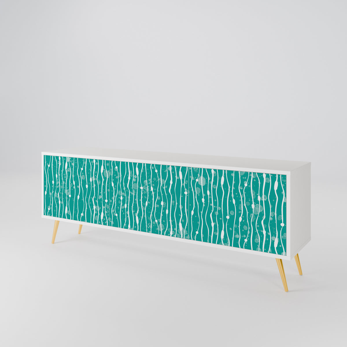 TURQUOISE RAIN 3-türiges TV-Lowboard